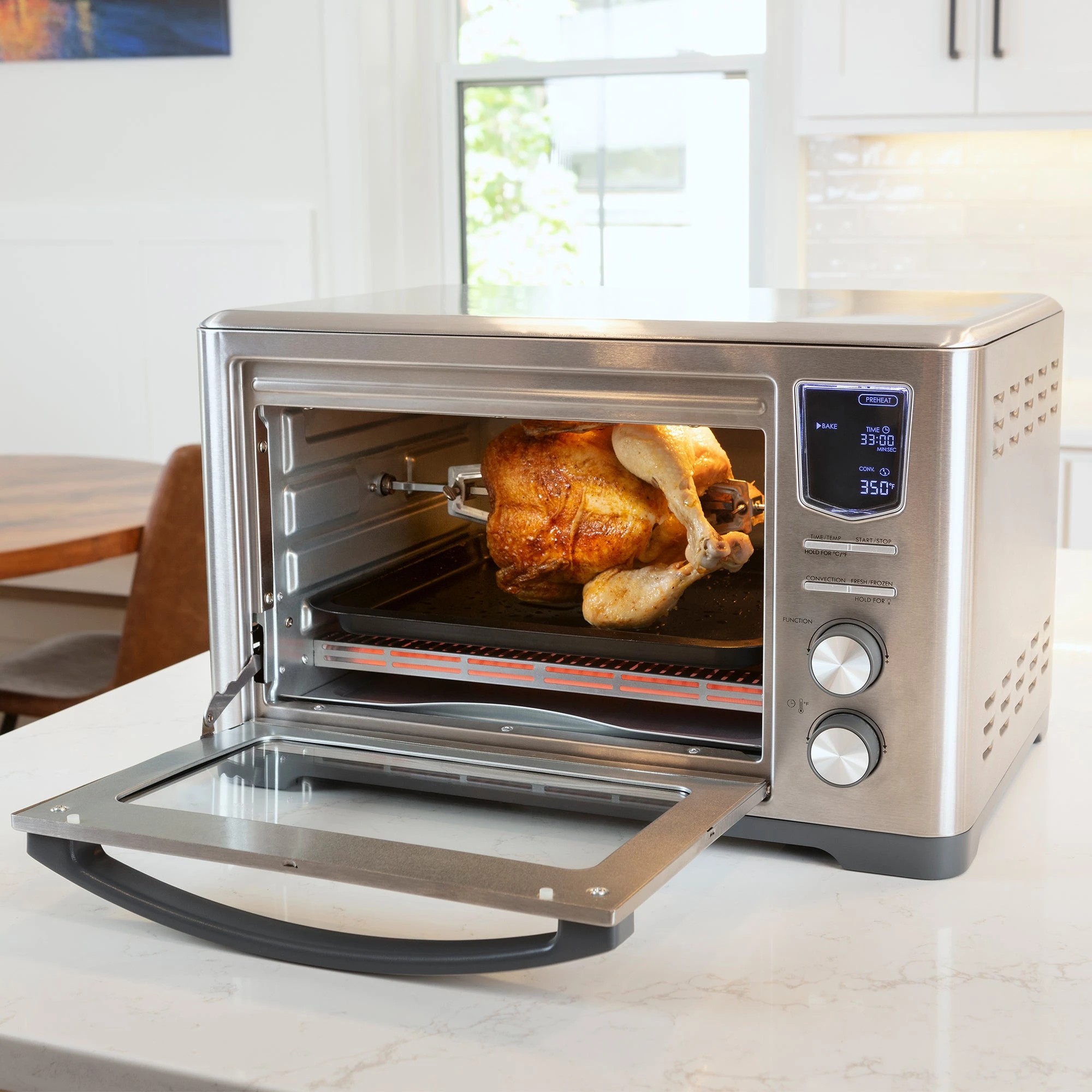 2 Kenmore 24L Air Fryer Toaster Oven - Silver, 2 of 7