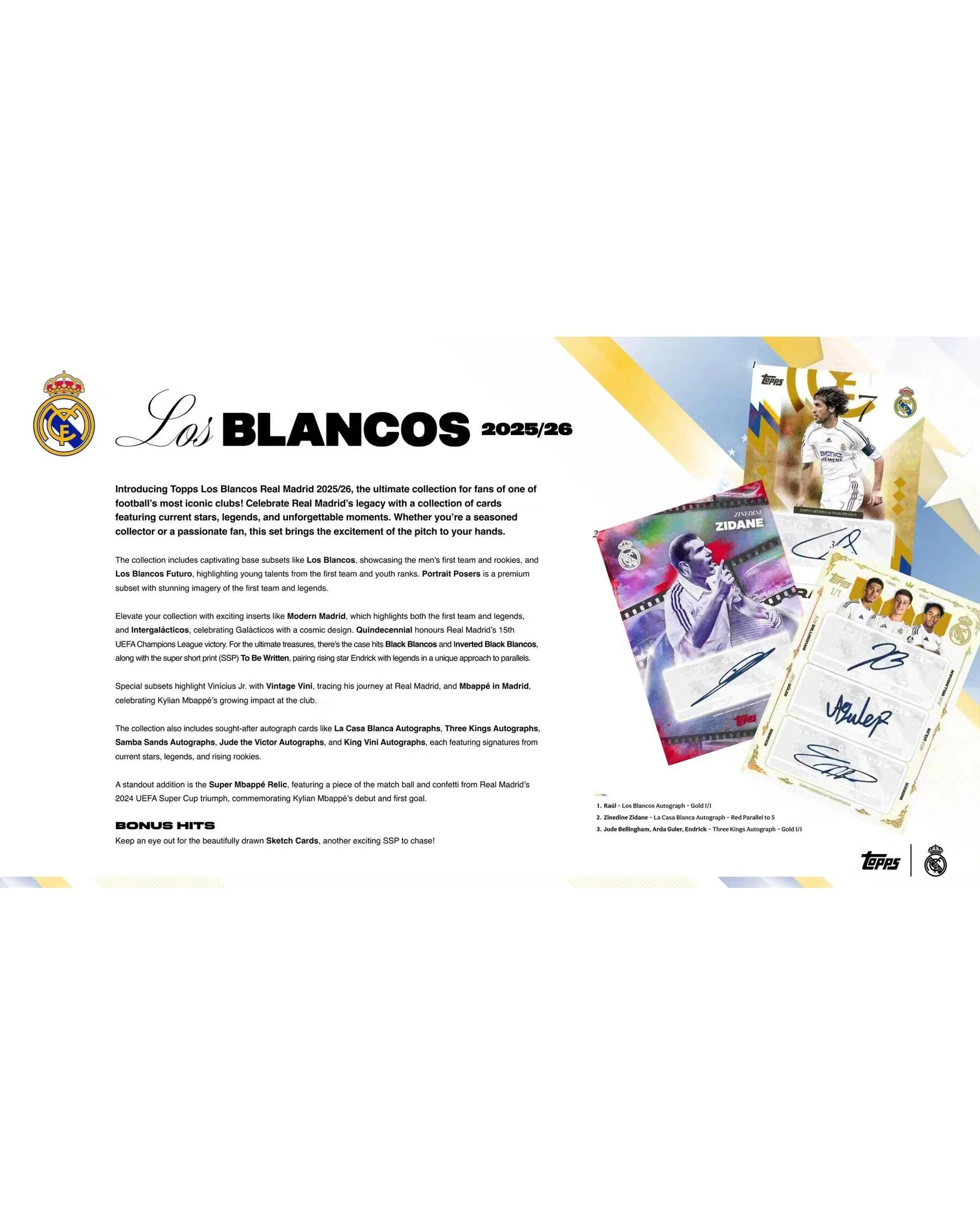 2 Topps 2025/2026 Real Madrid Los Blancos Soccer Hobby Box, 2 of 9