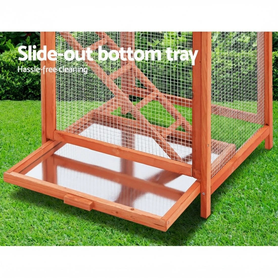 7 i.Pet Bird Cage 72cm x 60cm x 168cm Pet Cages Large Aviary Parrot Carrier Travel Canary en XL - Brown, 7 of 7