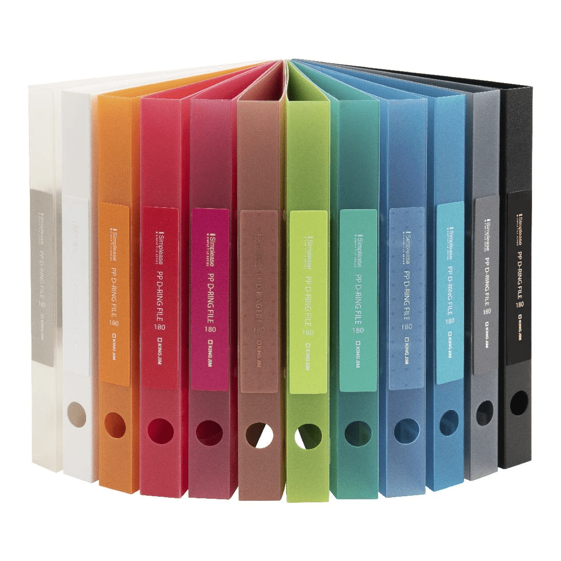 4 King Jim A4 2 D-Ring Simplease Binder 20mm Blue, 4 of 4