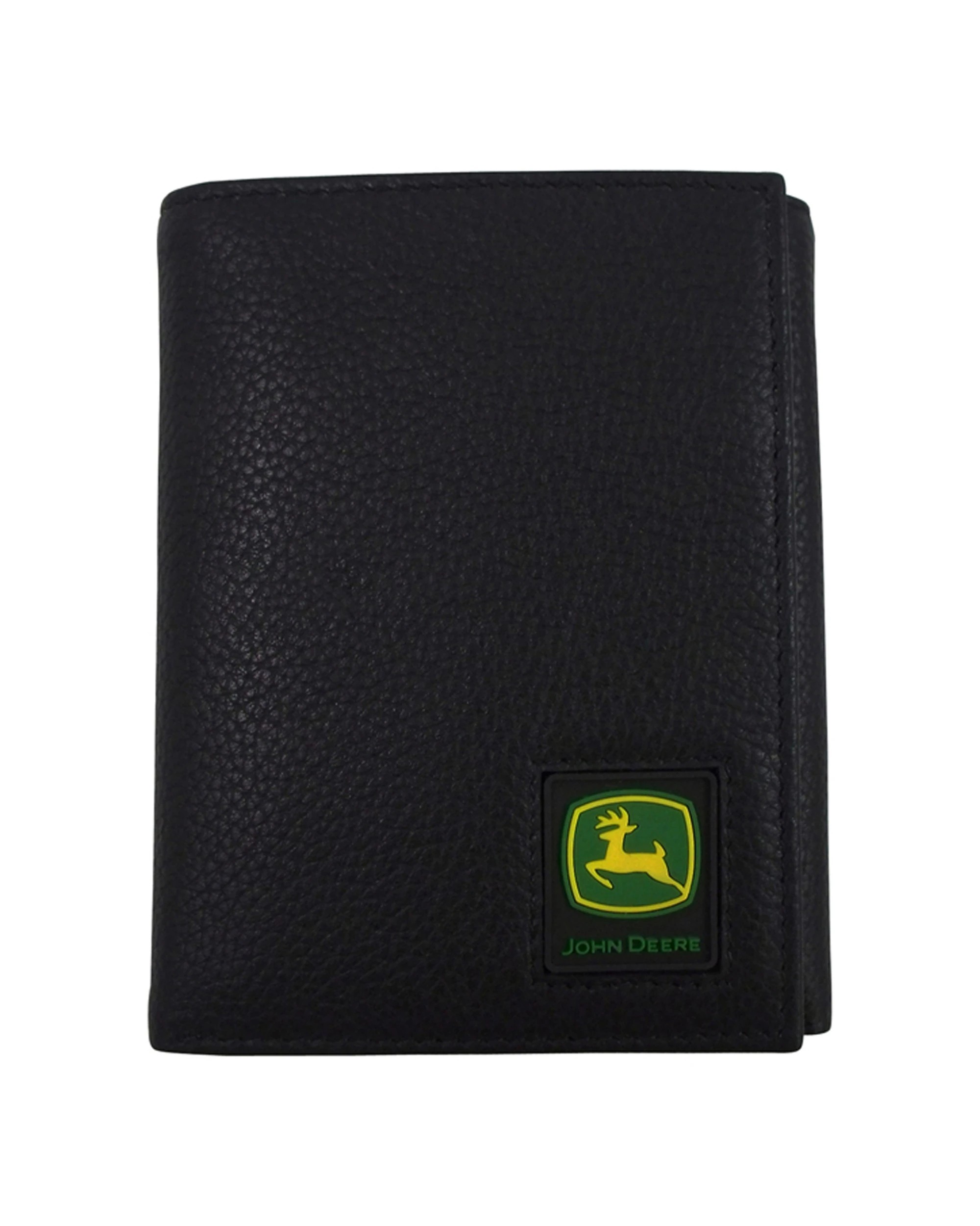 1 John Deere Tri-Fold Wallet Pebble Grain Leather 11 Card Slots ID Window - Multi, 1 of 1