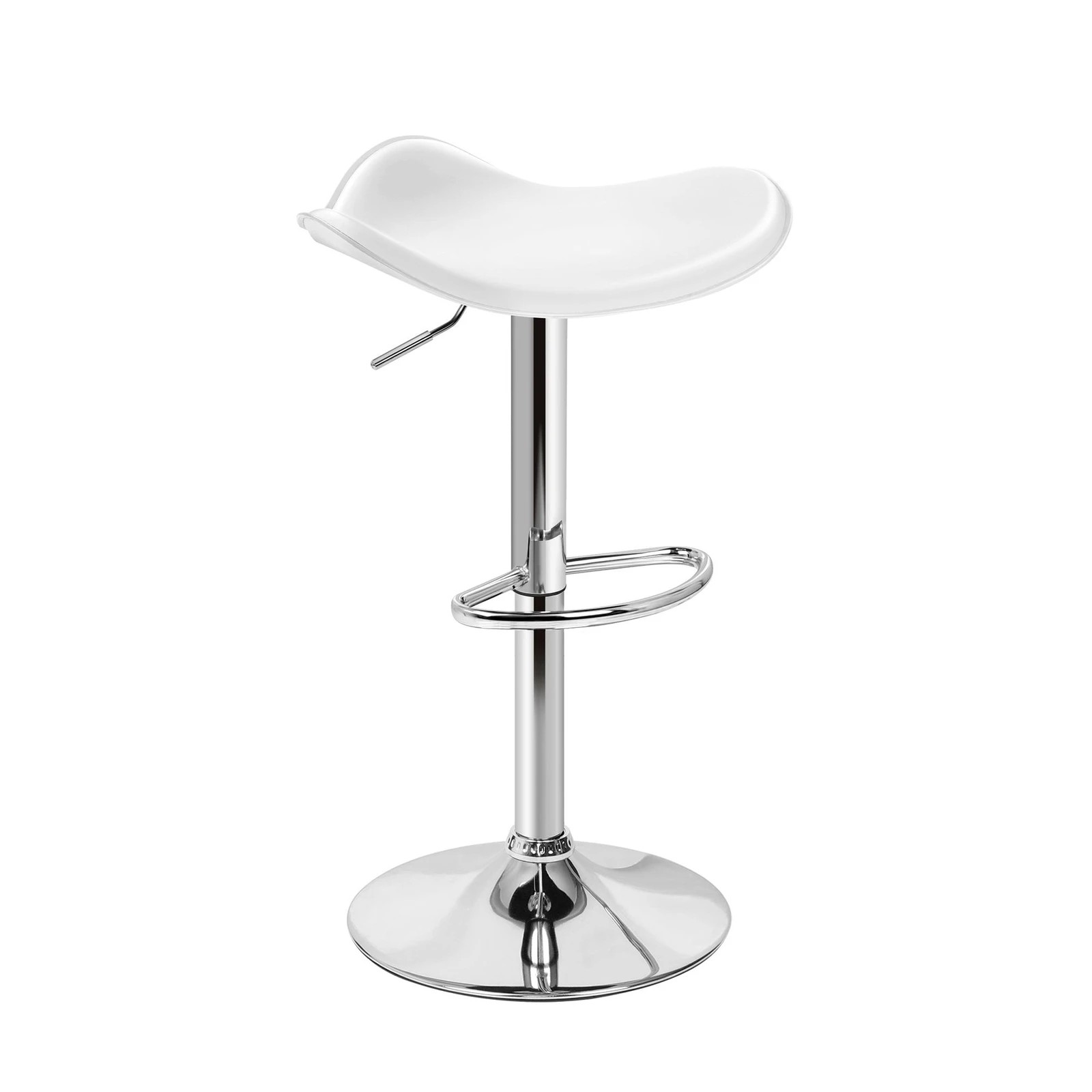 5 Alfordson 4x Bar Stools Portia Kitchen Swivel Chair Leather Gas Lift - White, 5 of 7