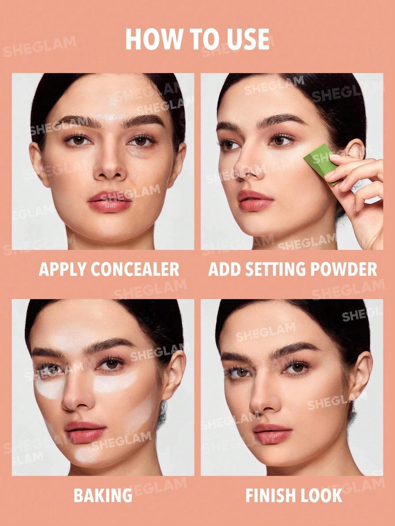 5 SHEGLAM Insta-Ready Face & Under Eye Setting Powder Duo - Bisque, 5 of 6