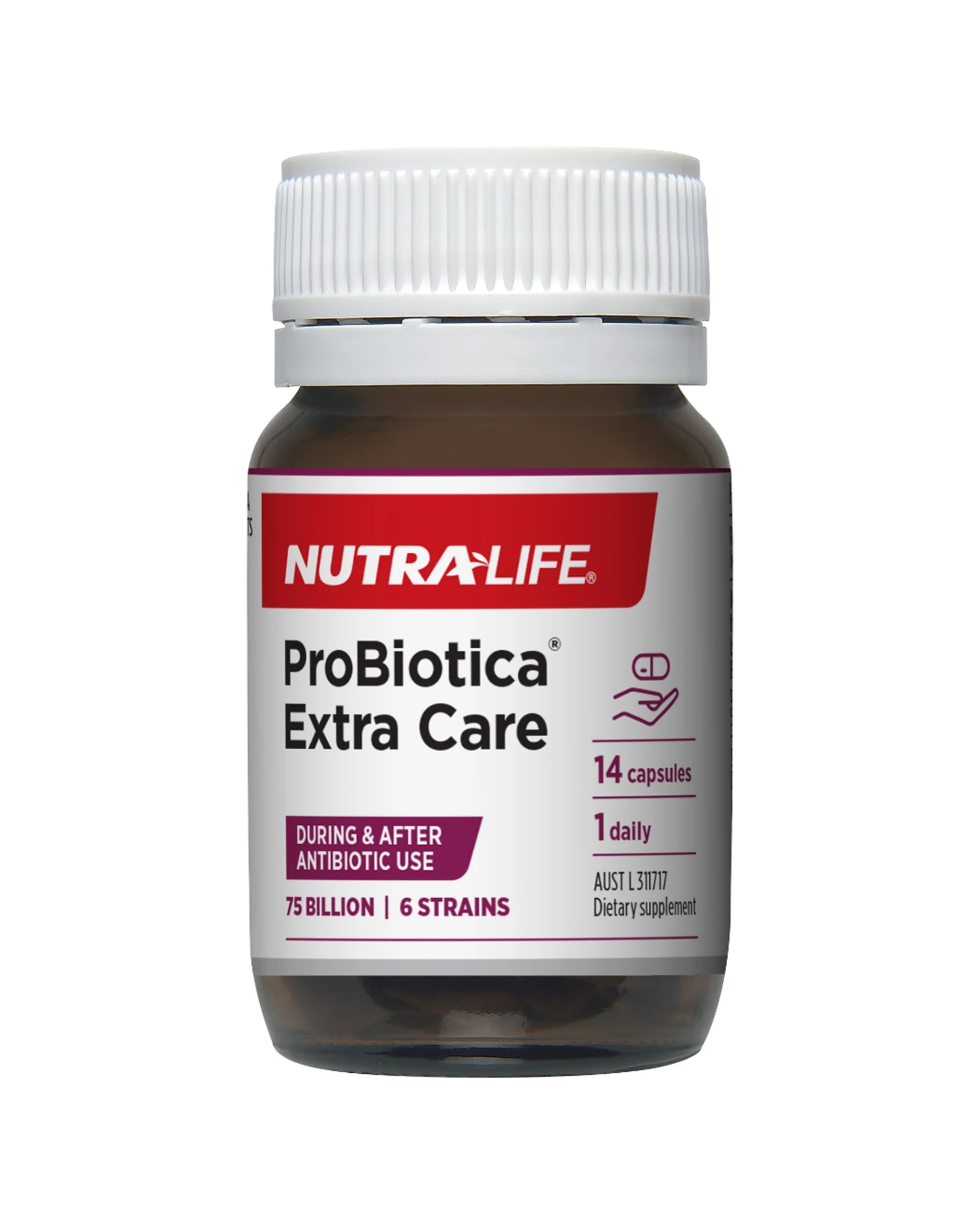 1 Nutra-Life 14pc ProBiotica Extra Care Prebiotics Capsules - Brown, 1 of 1