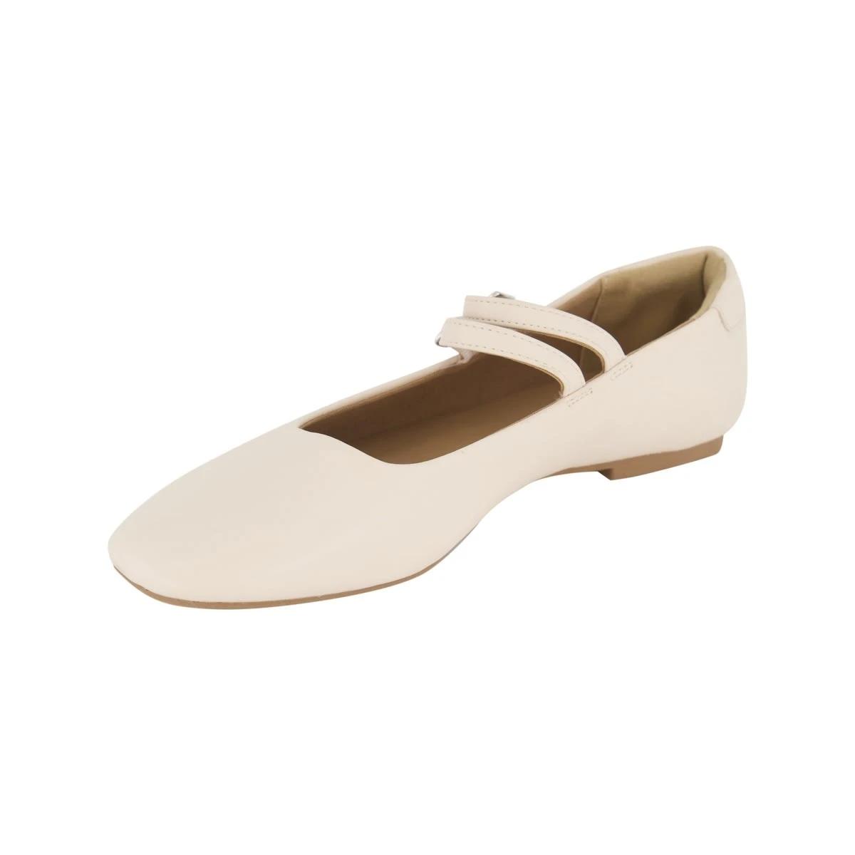3 2 Strap Ballet Flats Ivory, 3 of 5