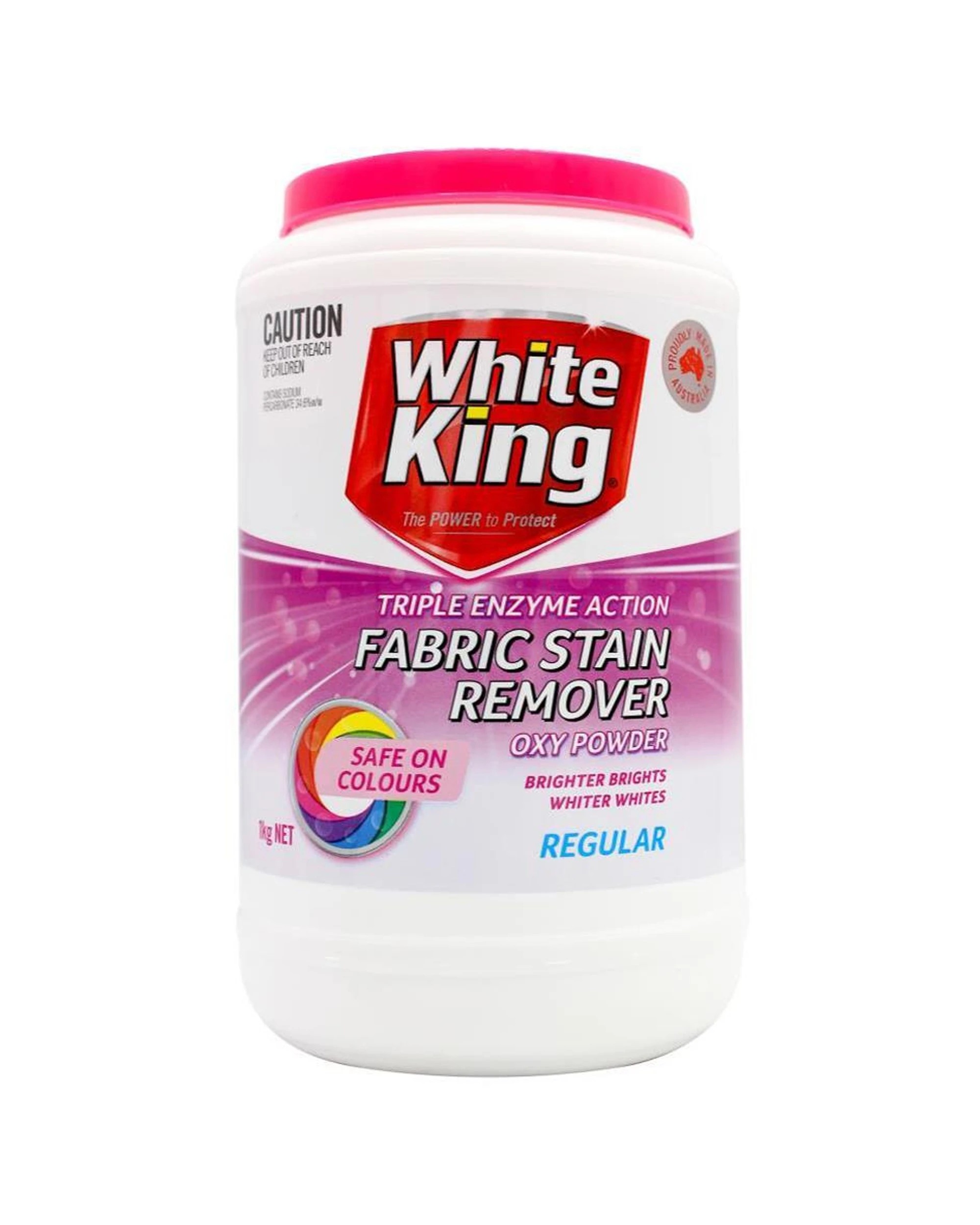 2 White King 6PK Fabric Stain Remover Oxy Powder Regular Safe On Colours 1kg - Multi, 2 of 5