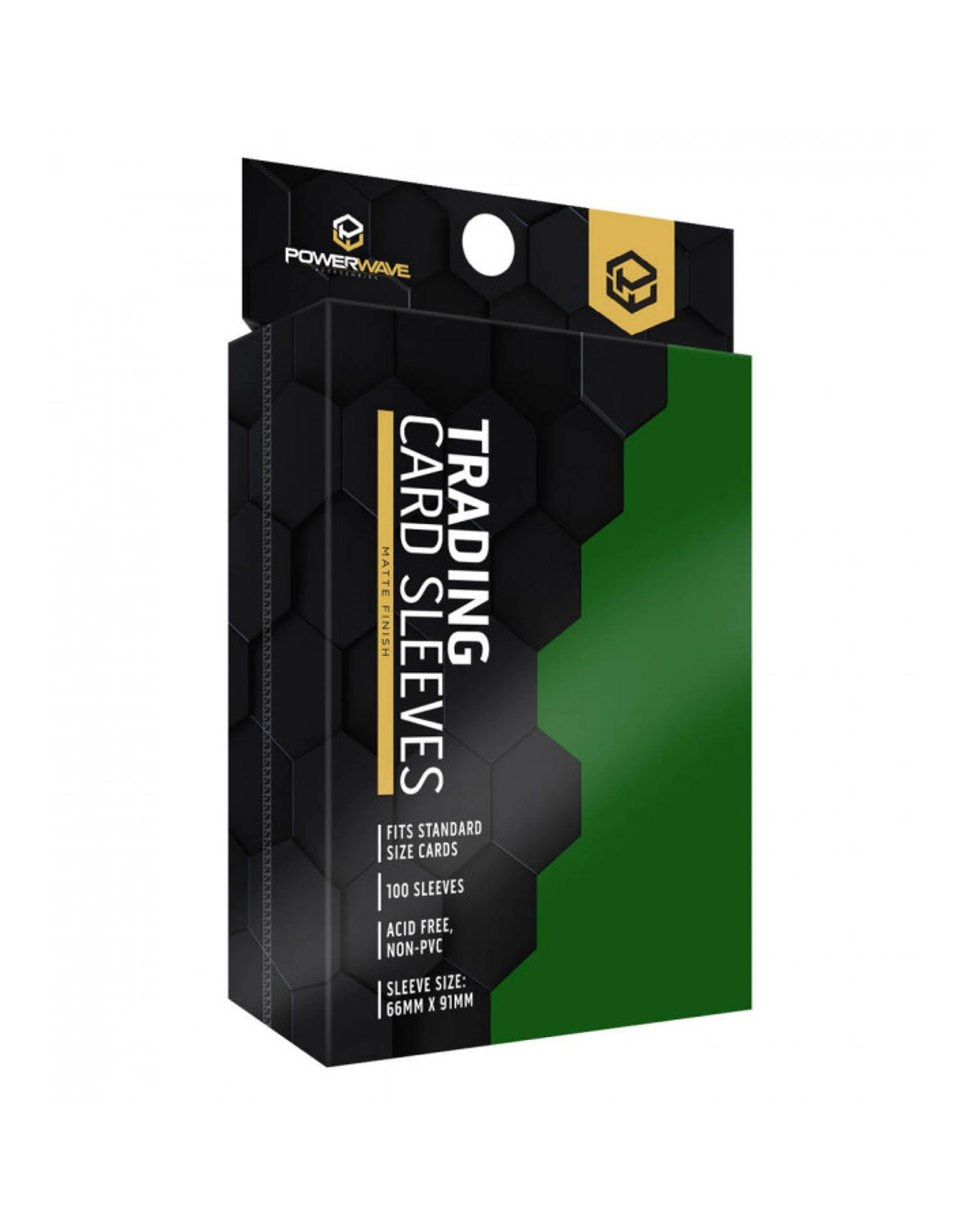 1 Powerwave Matte Green Card Sleeves 100 Pack - Green, 1 of 2