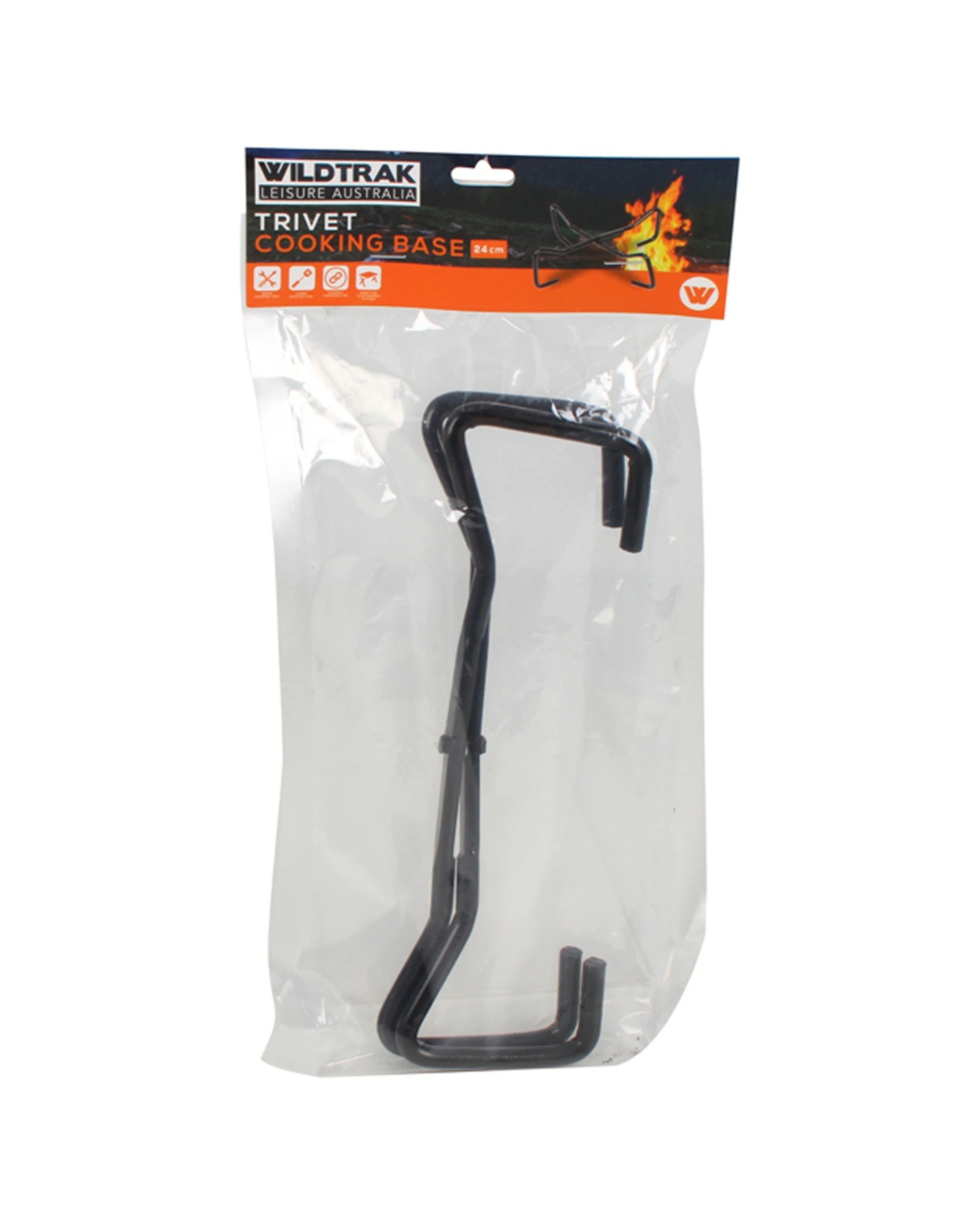 3 Wildtrak Foldable Metal Outdoor Cooking Base 2 Pack Portable Camping - Black, 3 of 3