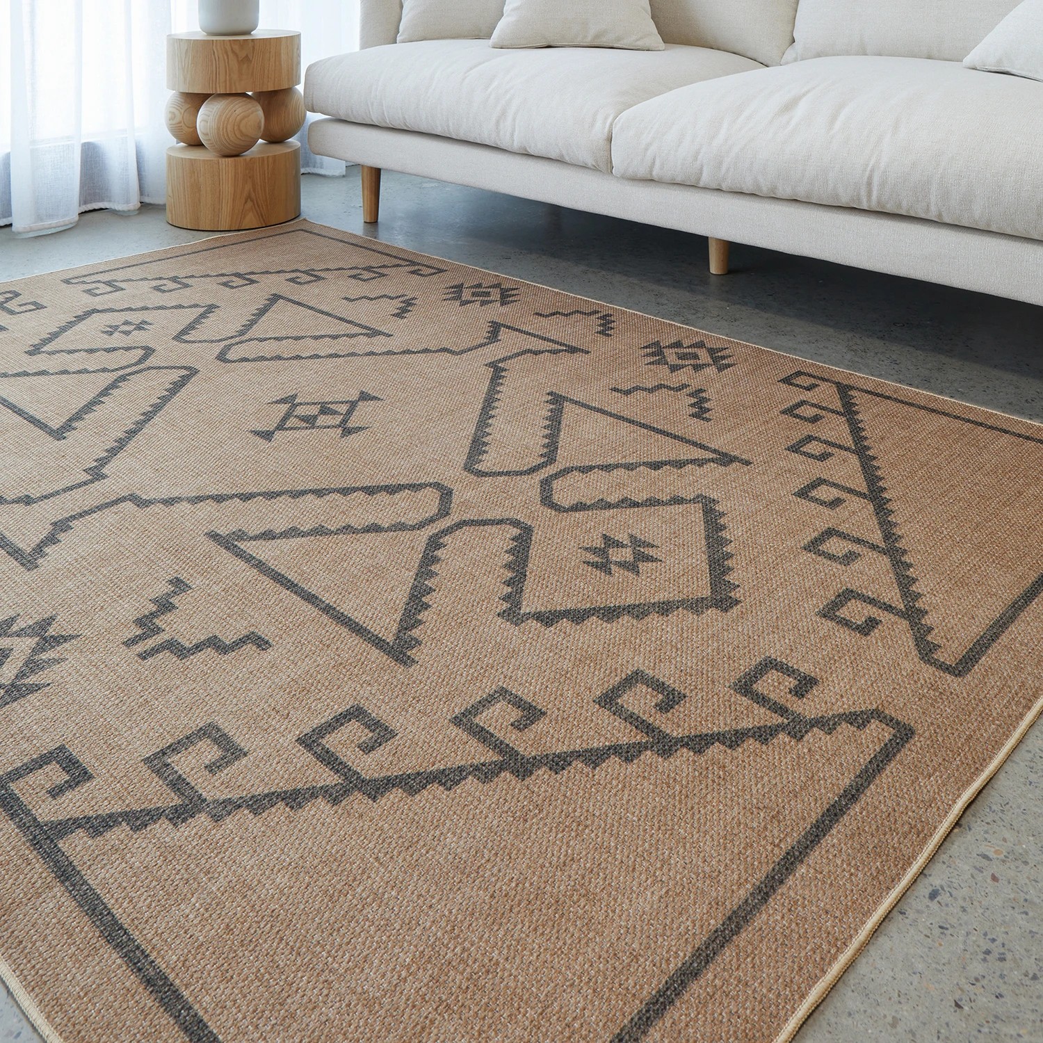 1 Common Ground Rugs Soleil Firuz 270x180cm - Large Outdoor Floor Rug - Brown, 1 of 9