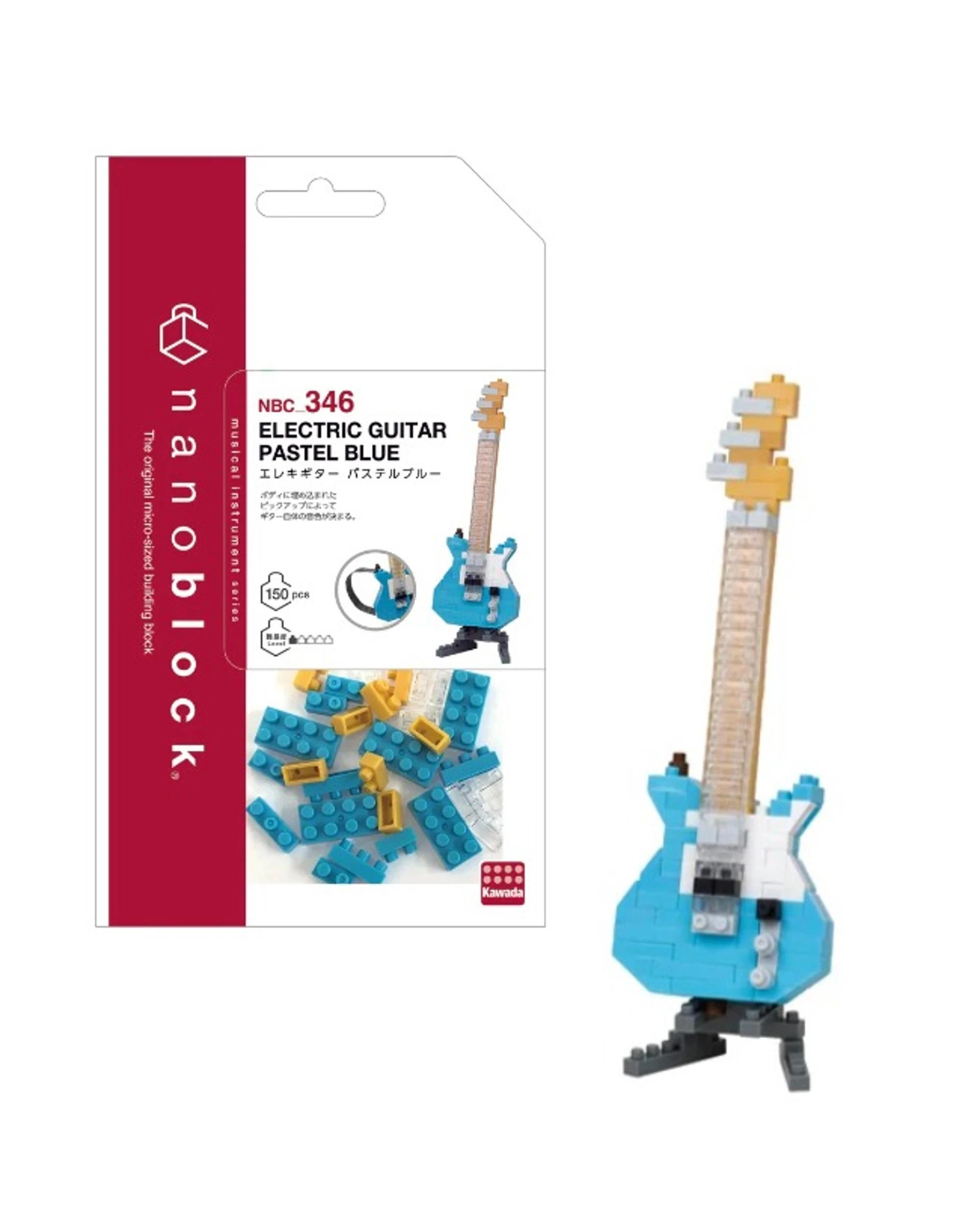 1 Nanoblock Electric Guitar Pastel Blue - Blue, 1 of 4