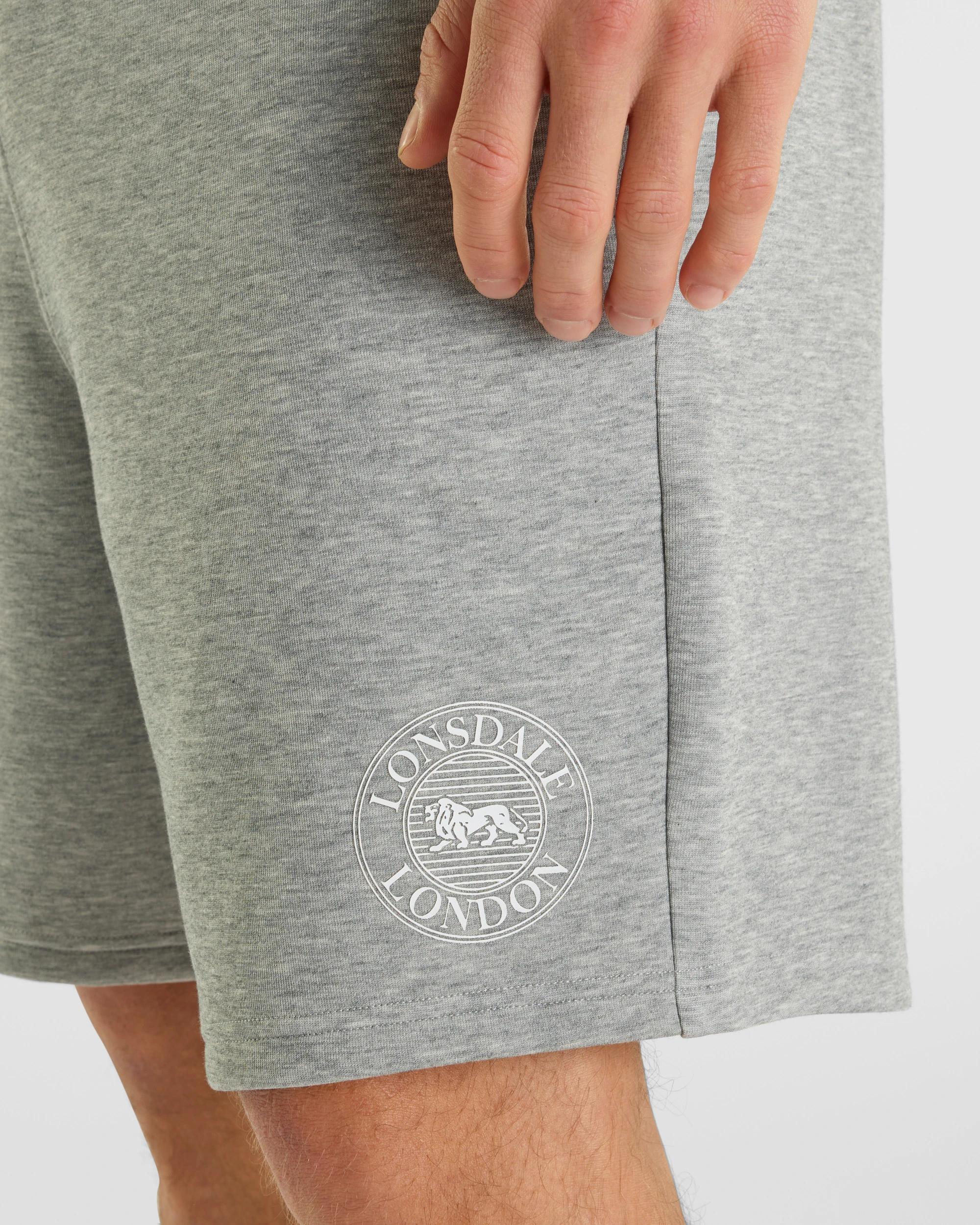 2 Varsity Shorts - Lonsdale London GREY MARLE, 2 of 6