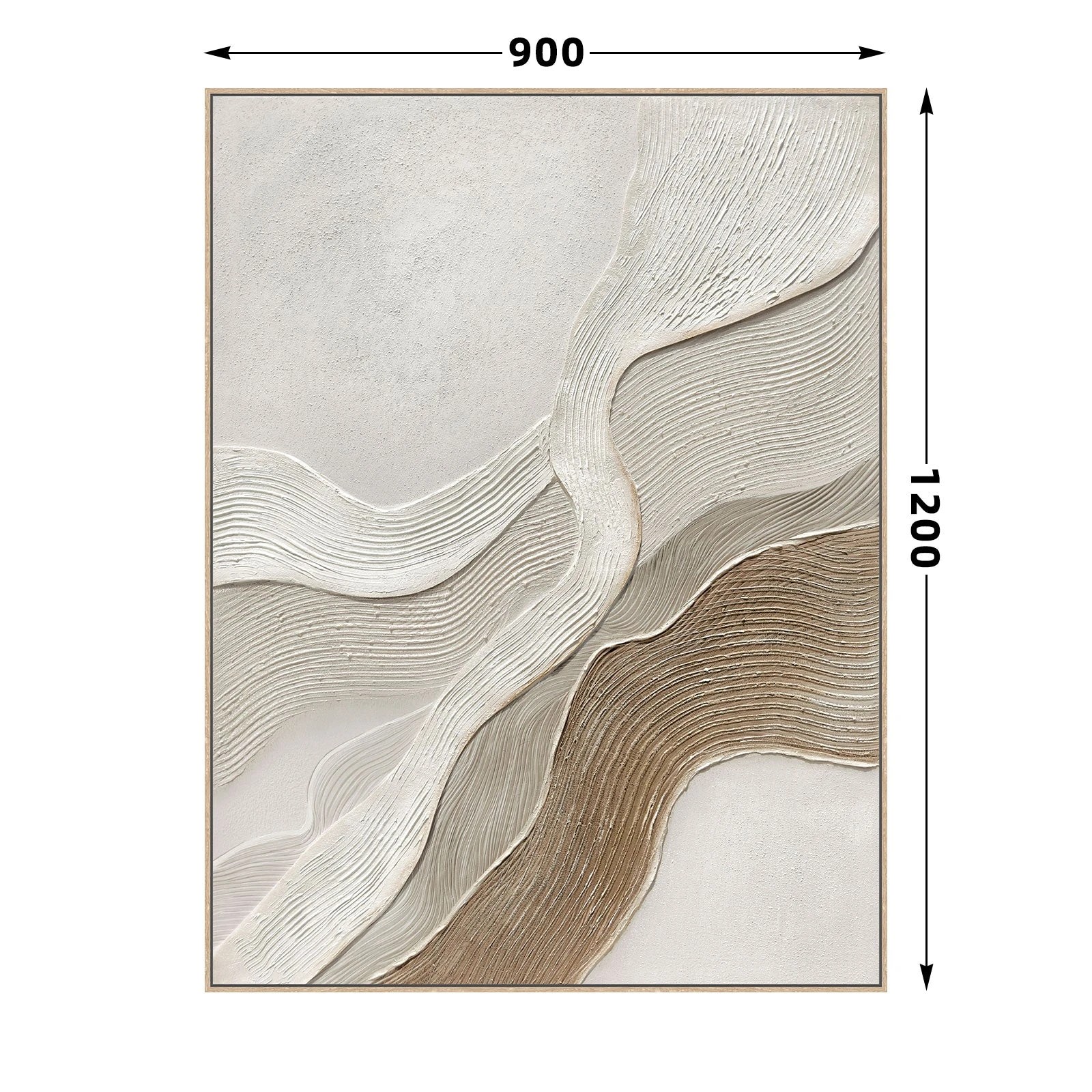 6 Moda Living Contour Drift Hand-Painted Textured Canvas Wall Art - Multi, 6 of 8