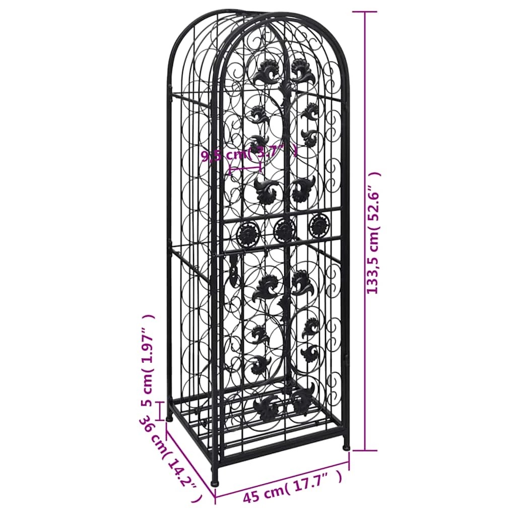 5 vidaXL Wine rack - Black, 5 of 7