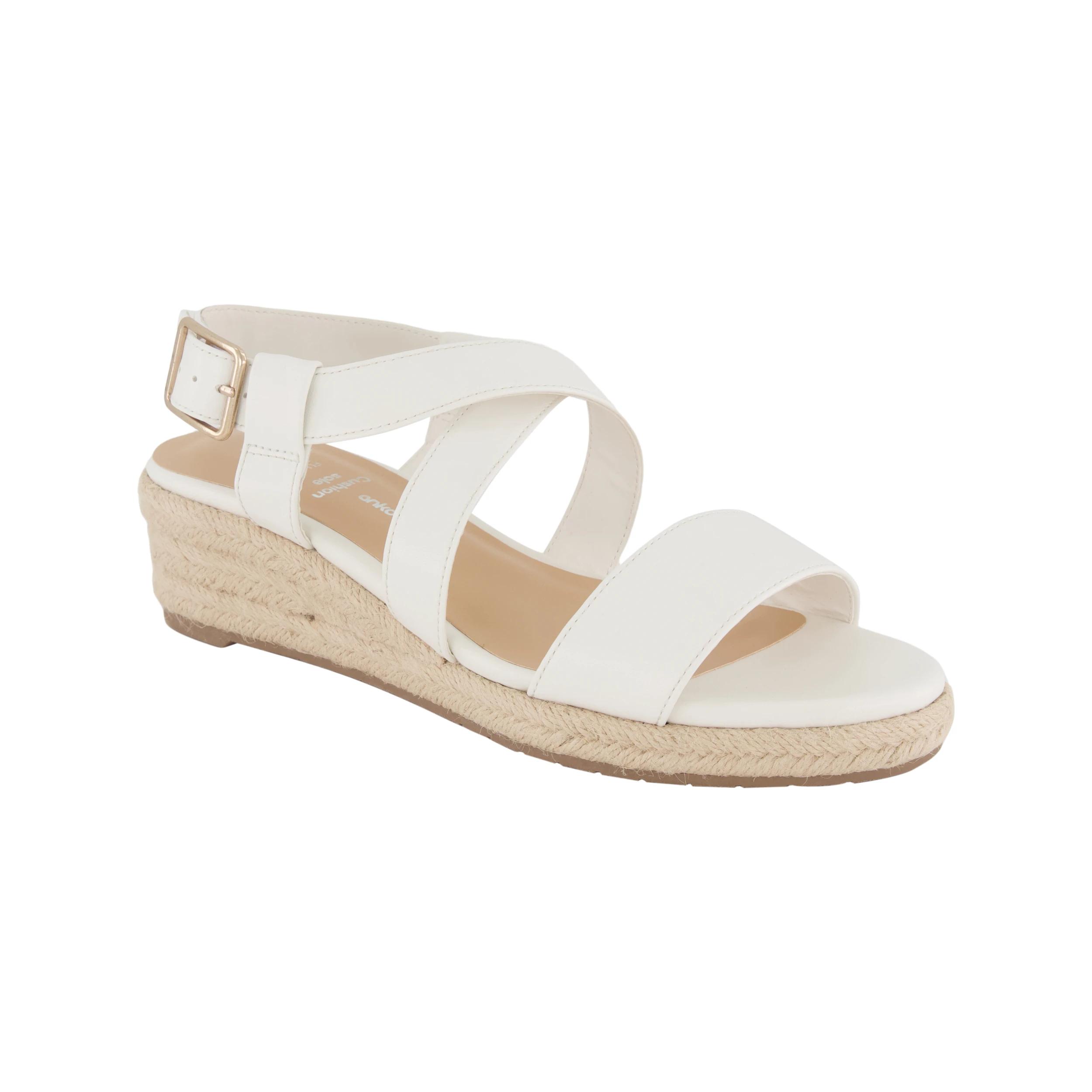 2 Low Espadrille Wedge Heels WHITE, 2 of 5