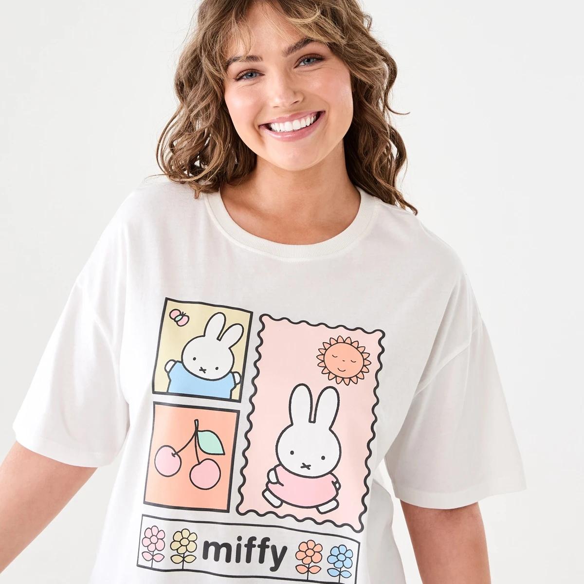 4 Miffy License Short Sleeve T-shirt MIFFY SNOW WHITE, 4 of 5