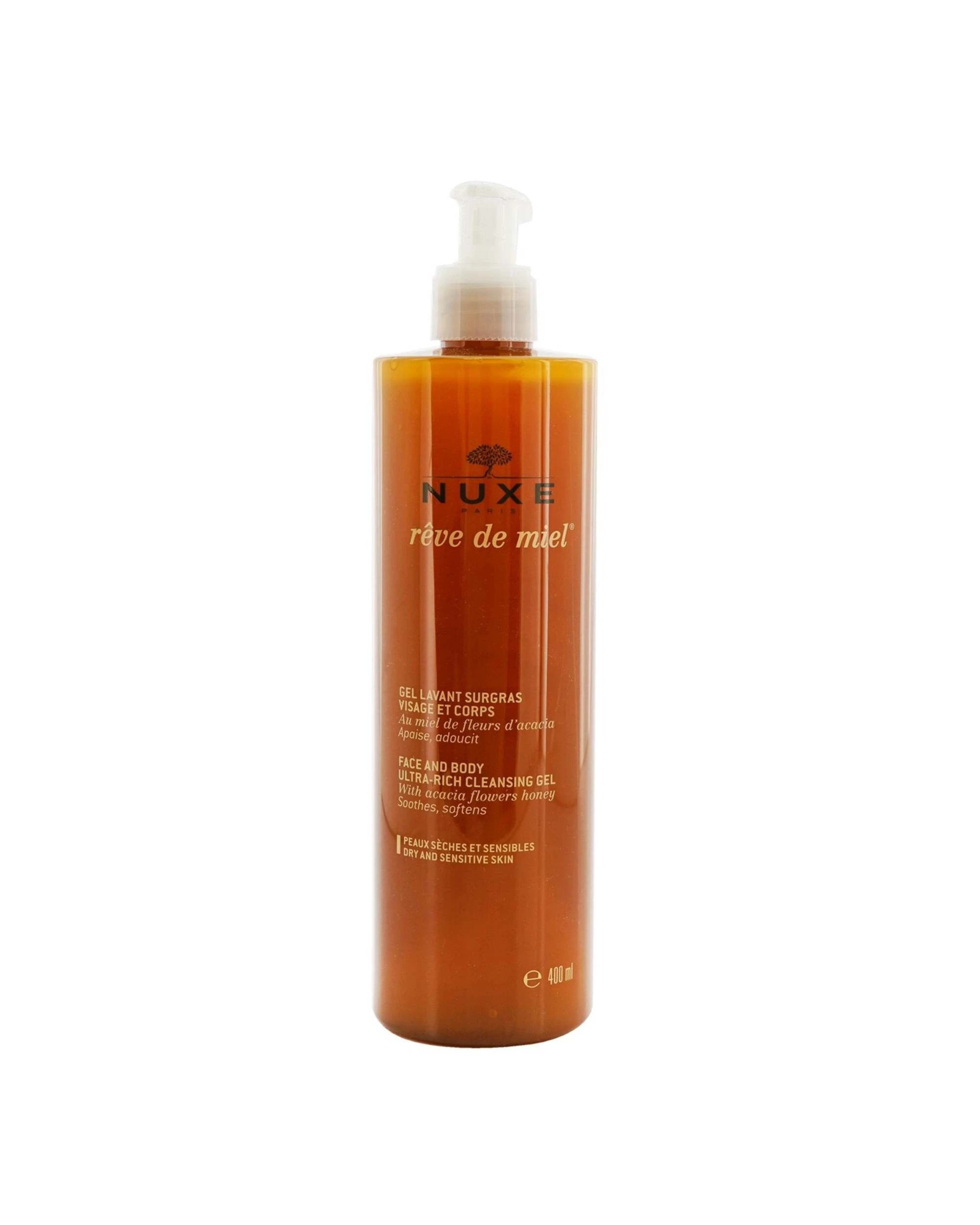 1 Nuxe Reve De Miel Face & Body Ultra-Rich Cleansing Gel (Dry & Sensitive Skin)  400ml/13.5oz, 1 of 3