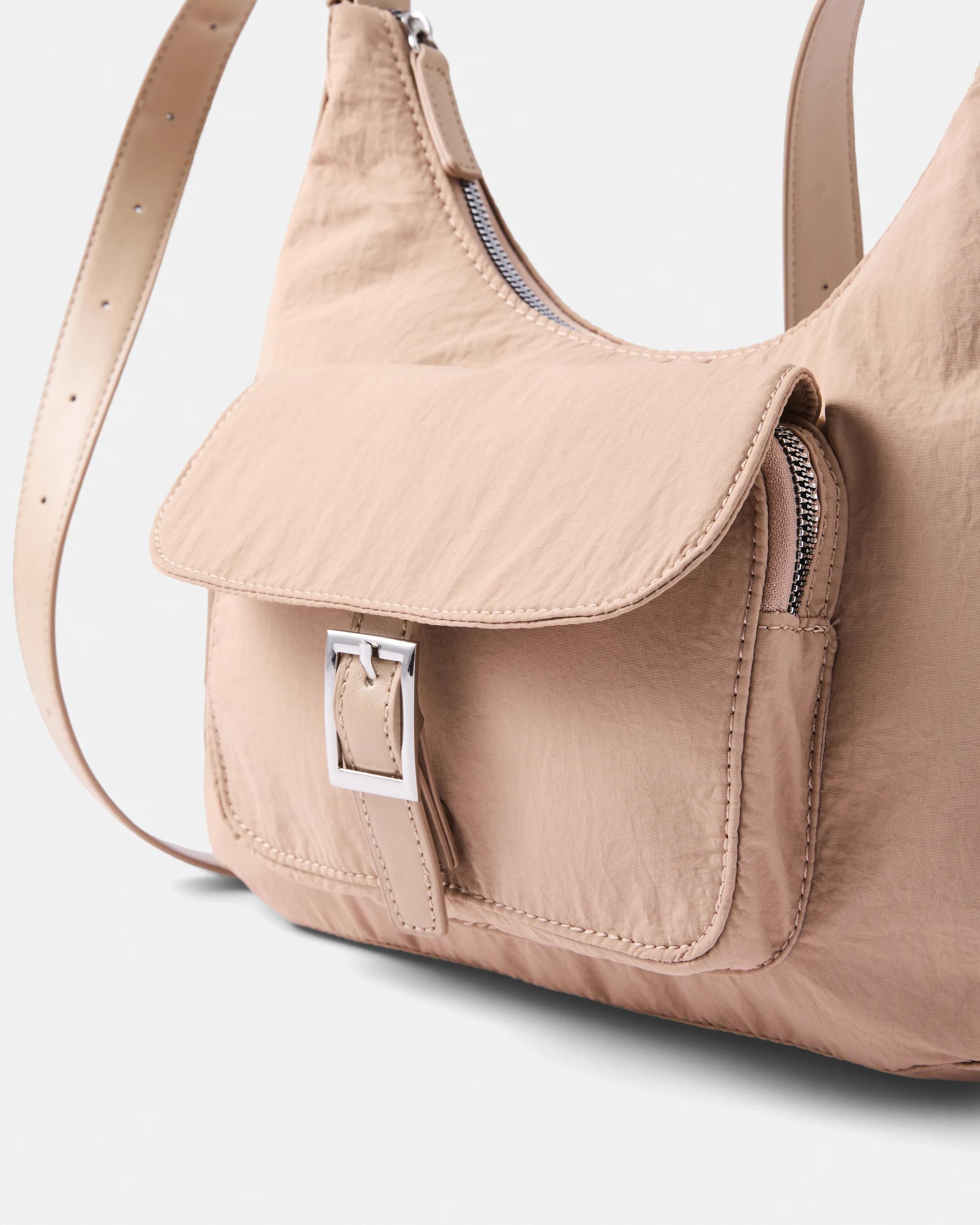3 Nylon Pocket Crossbody Bag Oat Latte, 3 of 7