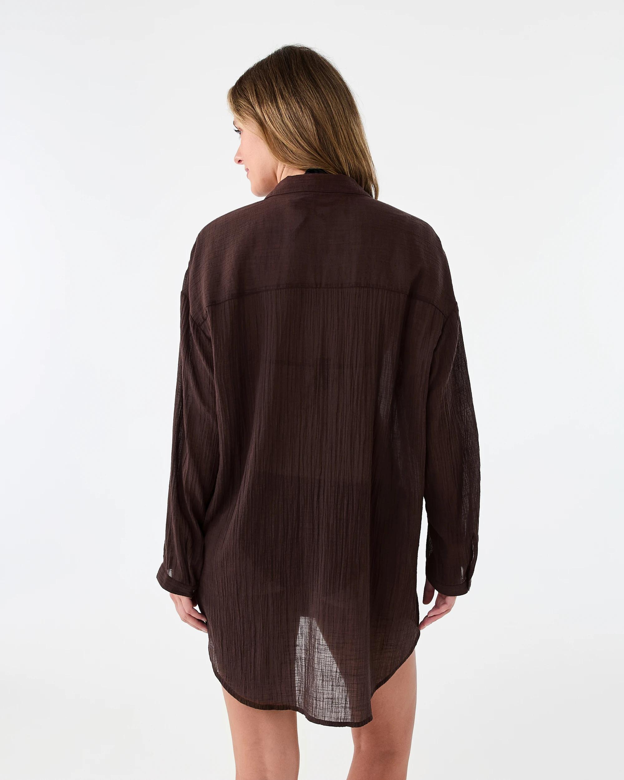 4 Tie Front Cover Up Shirt Cbean, 4 of 9