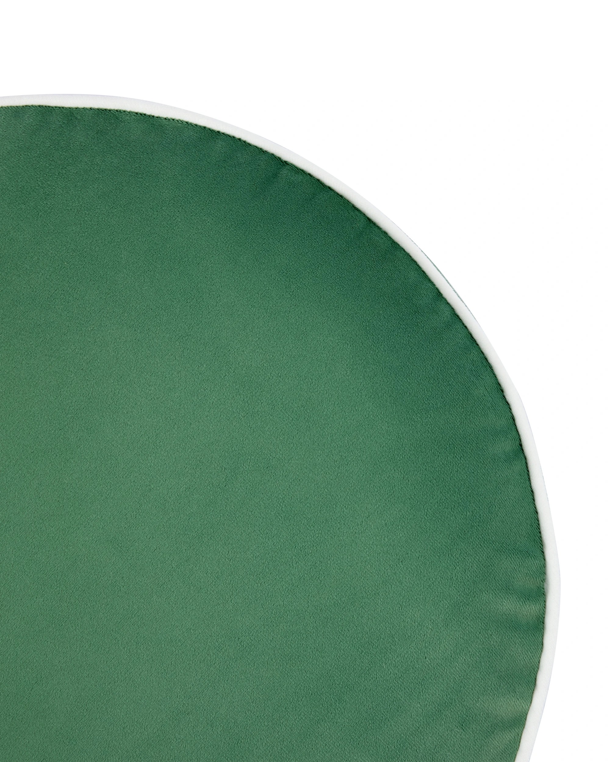 3 40cm Velvet Round Cushion - Pesto, 3 of 6