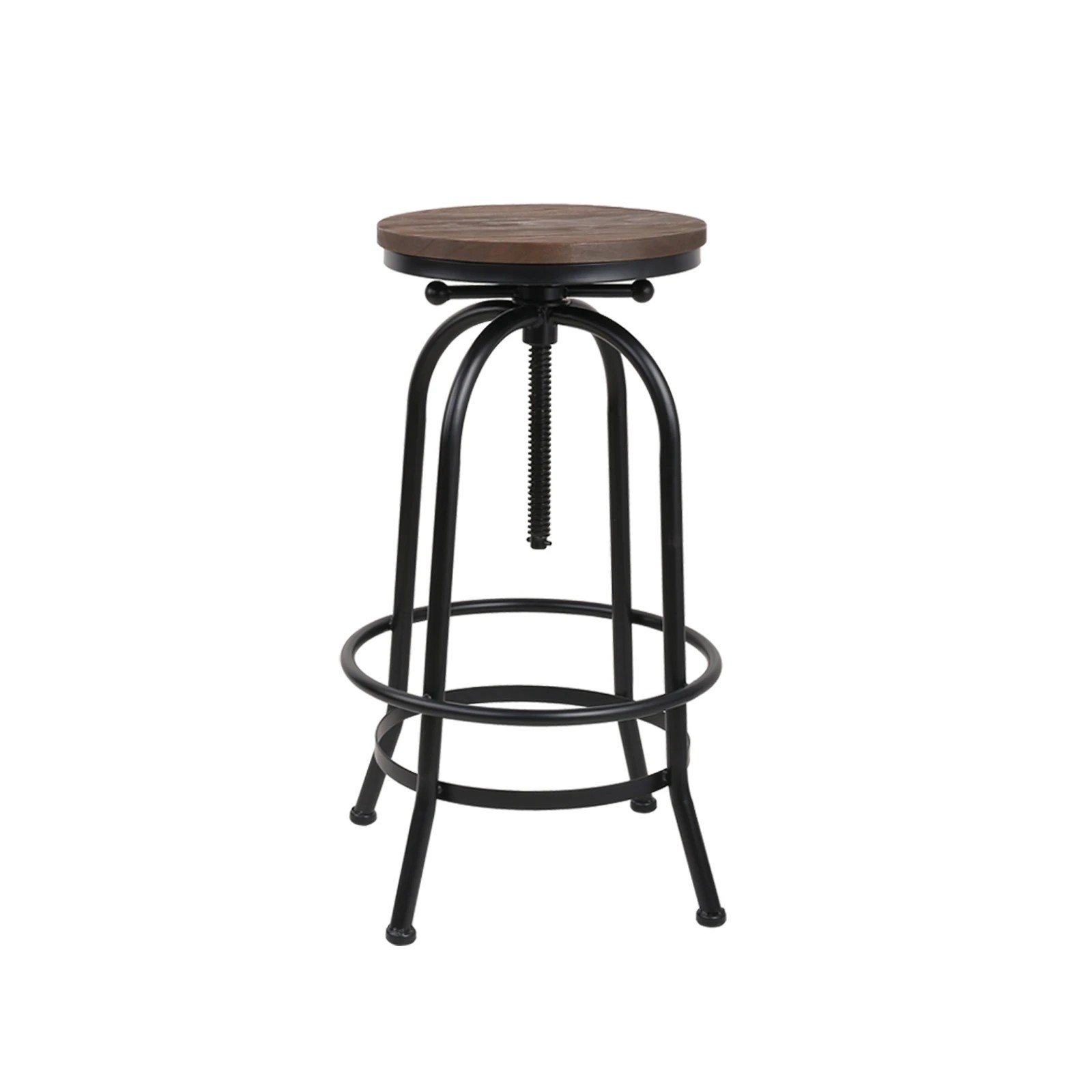 1 Artiss Bar Stools Adjustable Wood Chairs - Black, 1 of 7