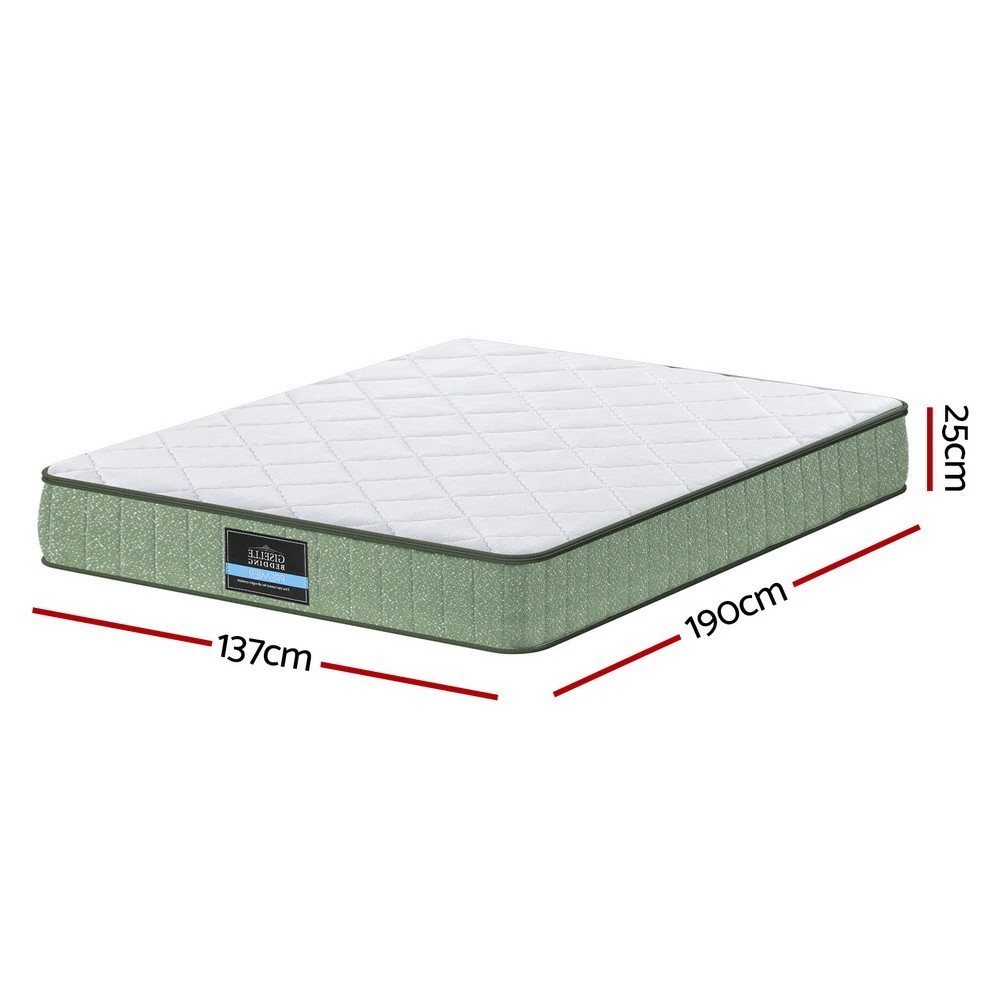 2 Giselle 25cm Memory Foam Mattress Dual Layer Zipper Cover Cool  Foam Mattresses Double - Double Bed - Green, 2 of 10