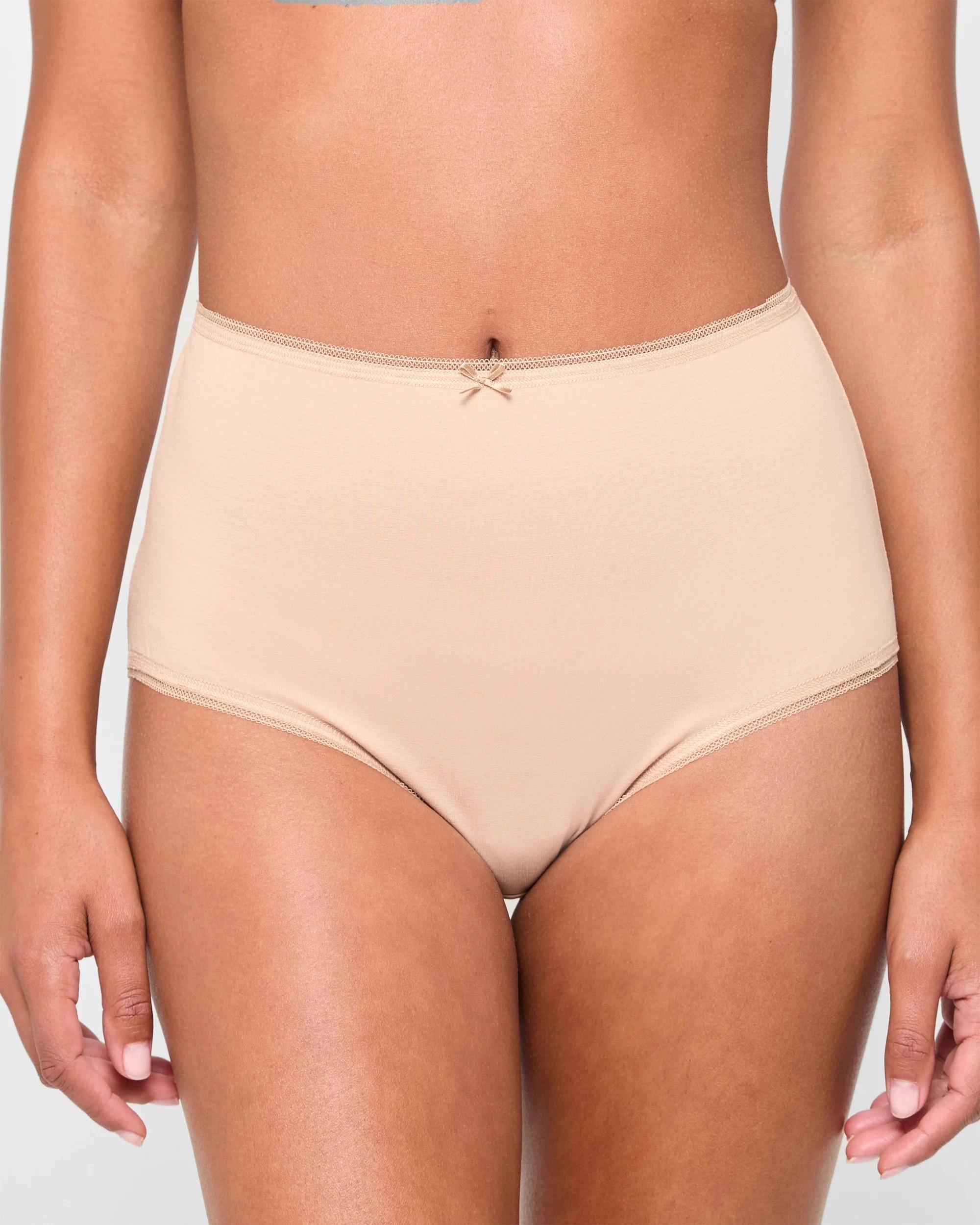 2 Target Woman Cotton/Elastane 5 Pack Full Briefs LATTE, 2 of 5