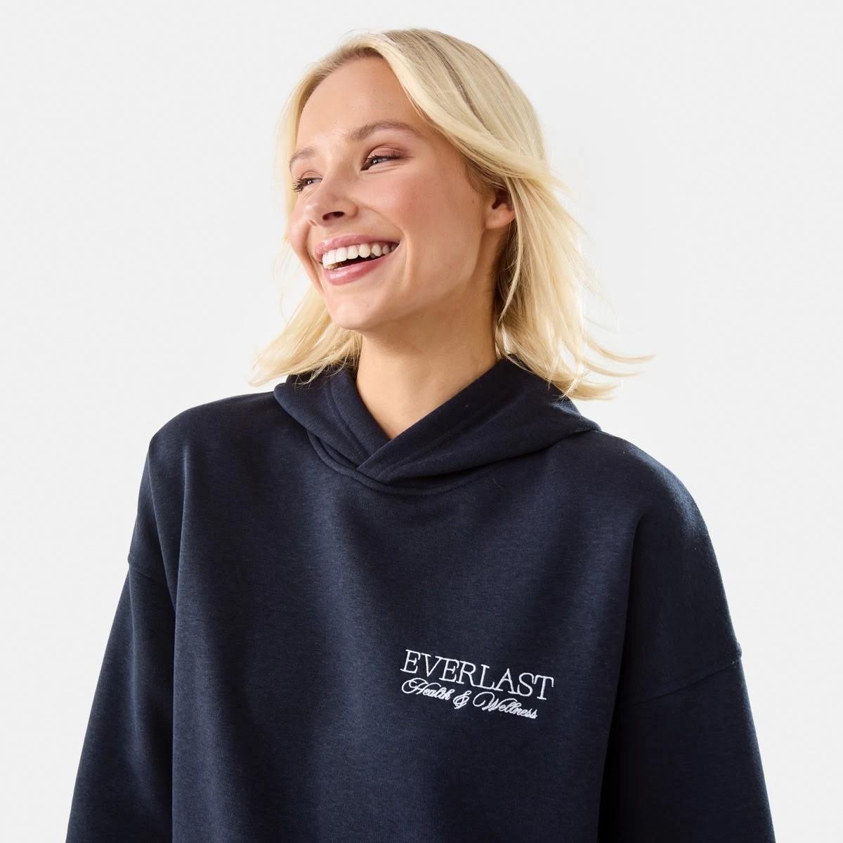 5 Everlast Womens Street Oversized Hoodie Washed Nvy, 5 of 8