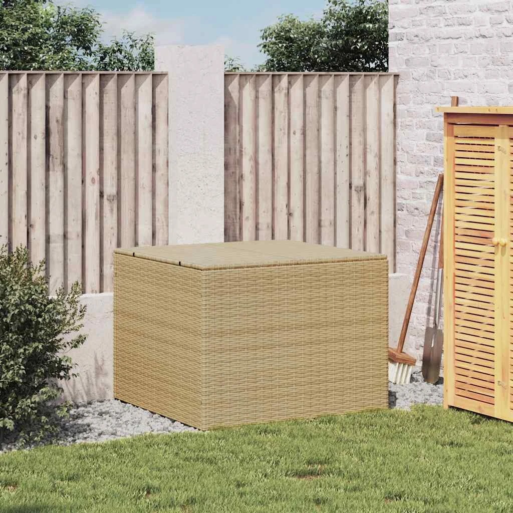 3 vidaXL Outdoor Storage Box on Wheels Ample Storage - Beige, 3 of 9