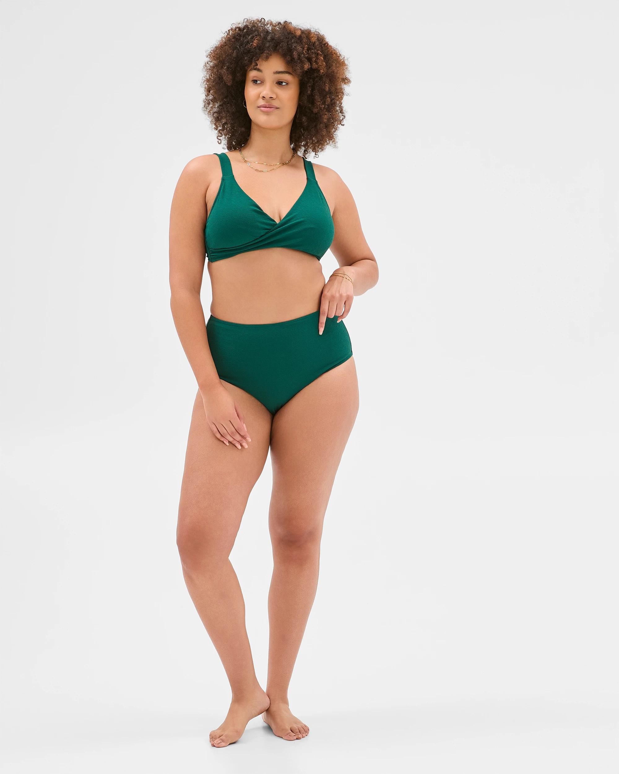 2 Target Resort Textured Plunge Twist Bikini Top - Shape Your Body BOTANIC, 2 of 10