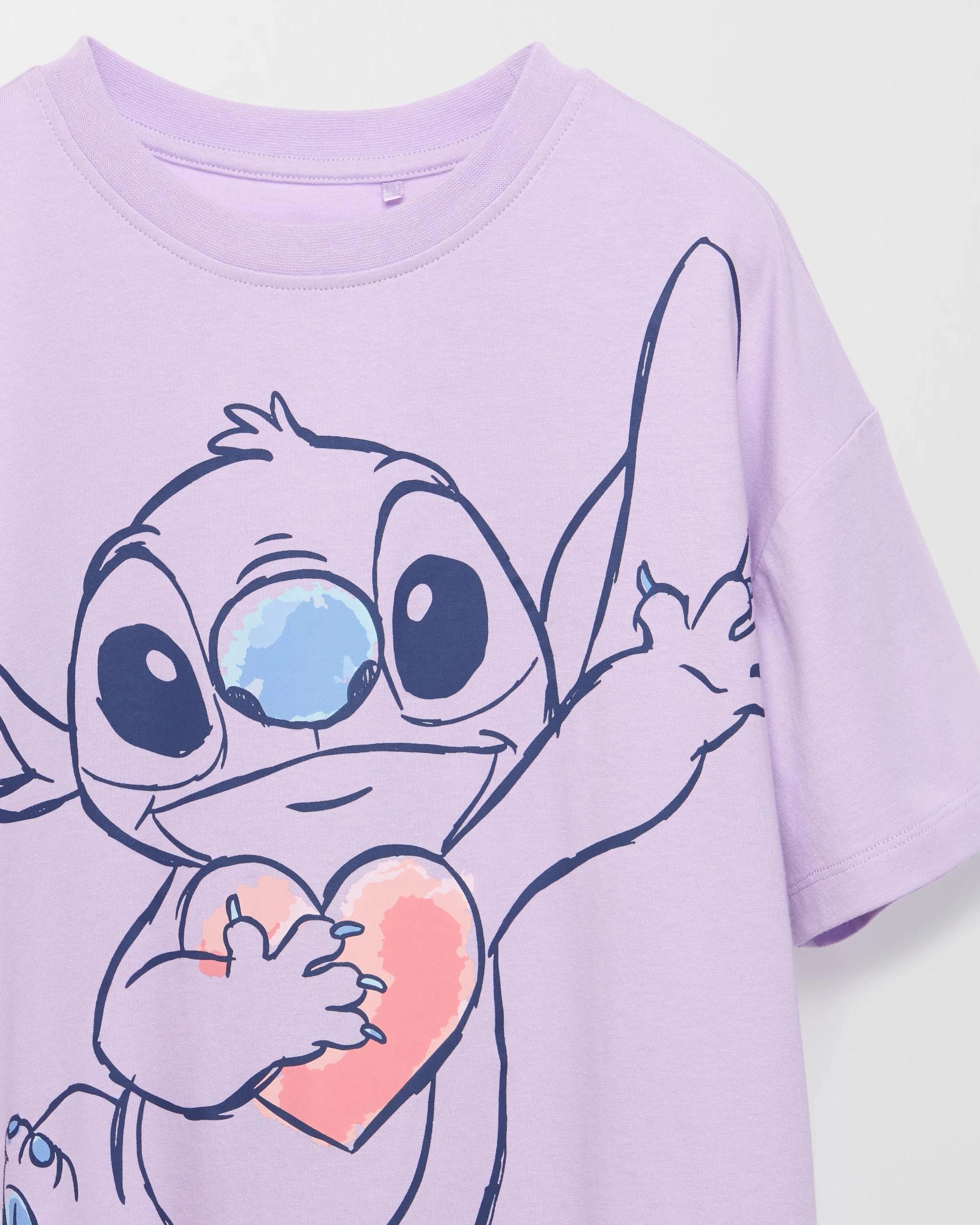 2 Disney Stitch Australian Cotton T-Shirt STITCH LILAC, 2 of 3