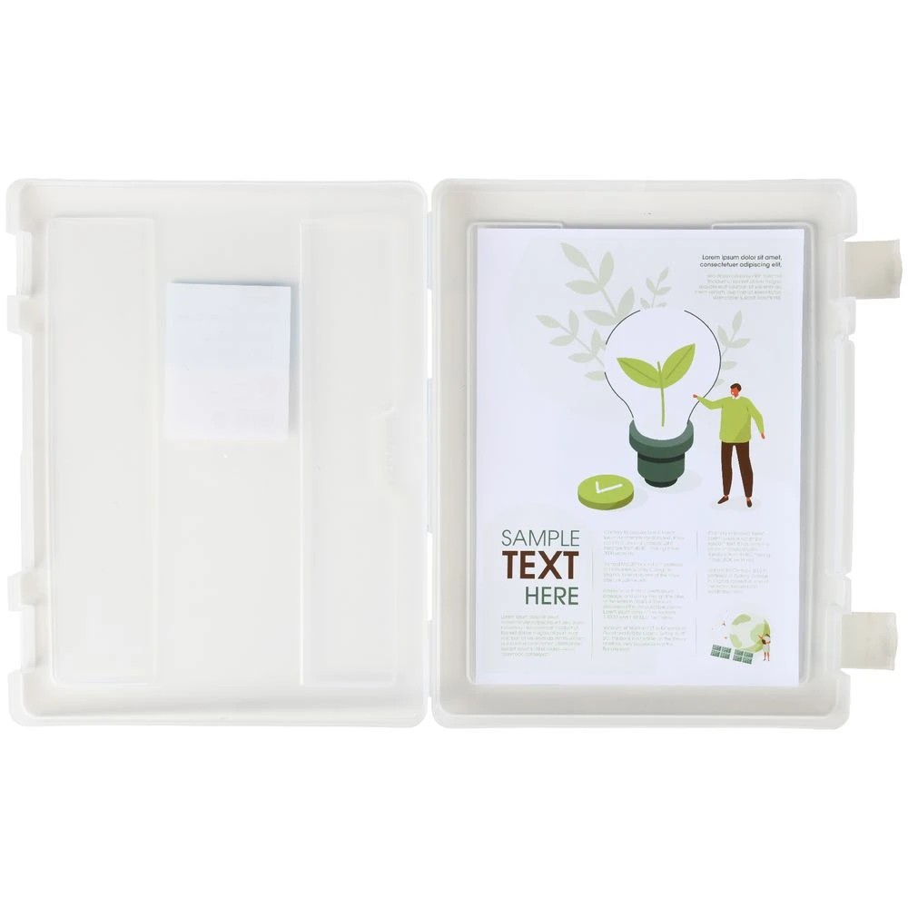 3 J.Burrows Stationery Case with Handle Clear, 3 of 3