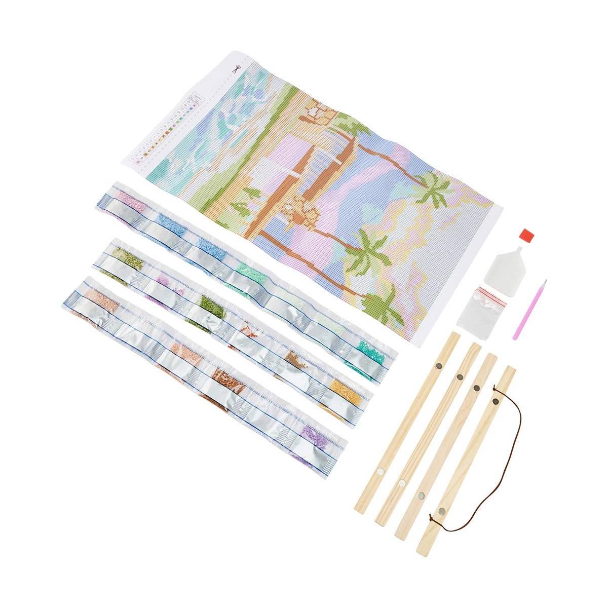 2 Sparkle Gem Art Wall Hanging Kit - House, 2 of 10