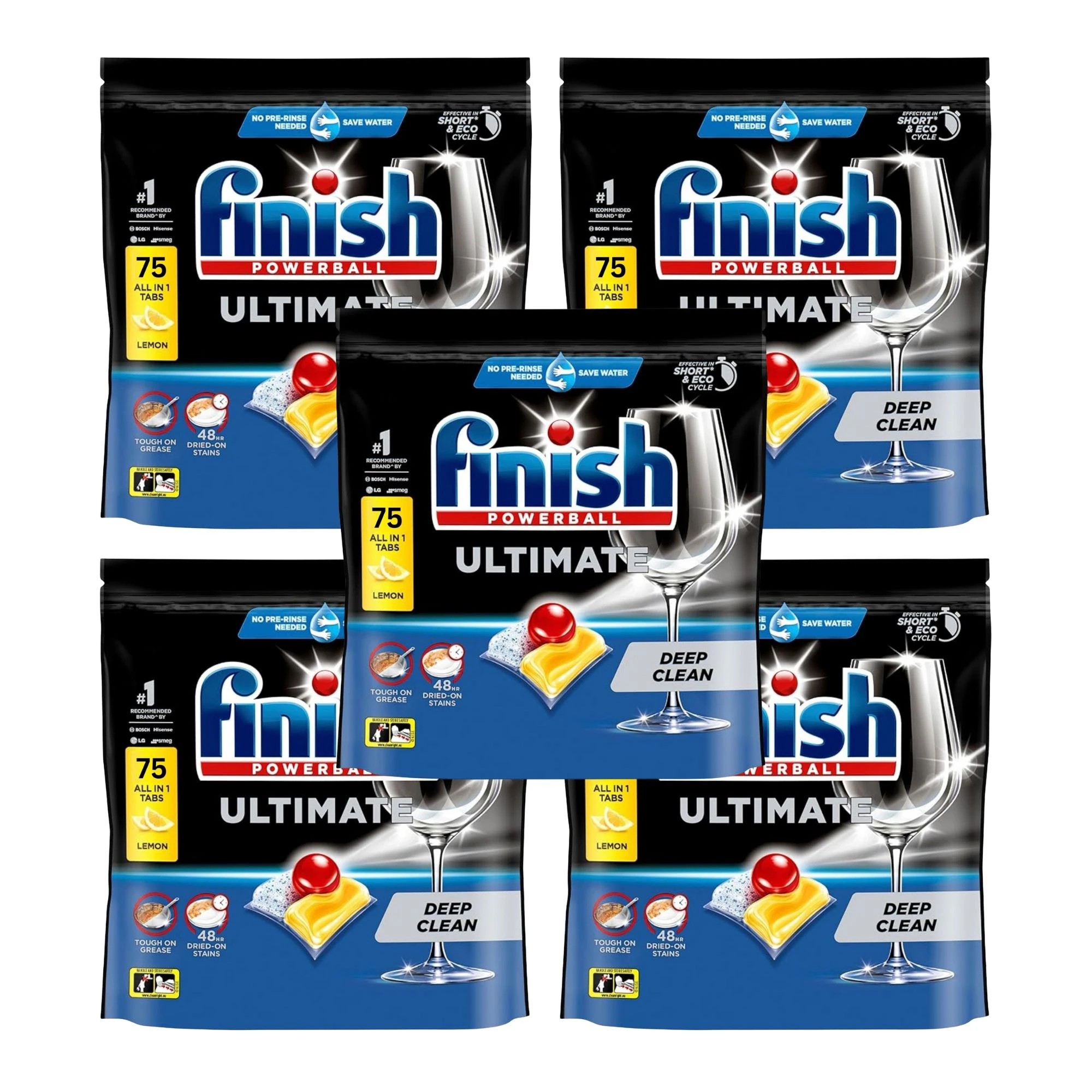 1 Finish Ultimate Dishwasher Tablets Lemon 75'S X5, 1 of 1