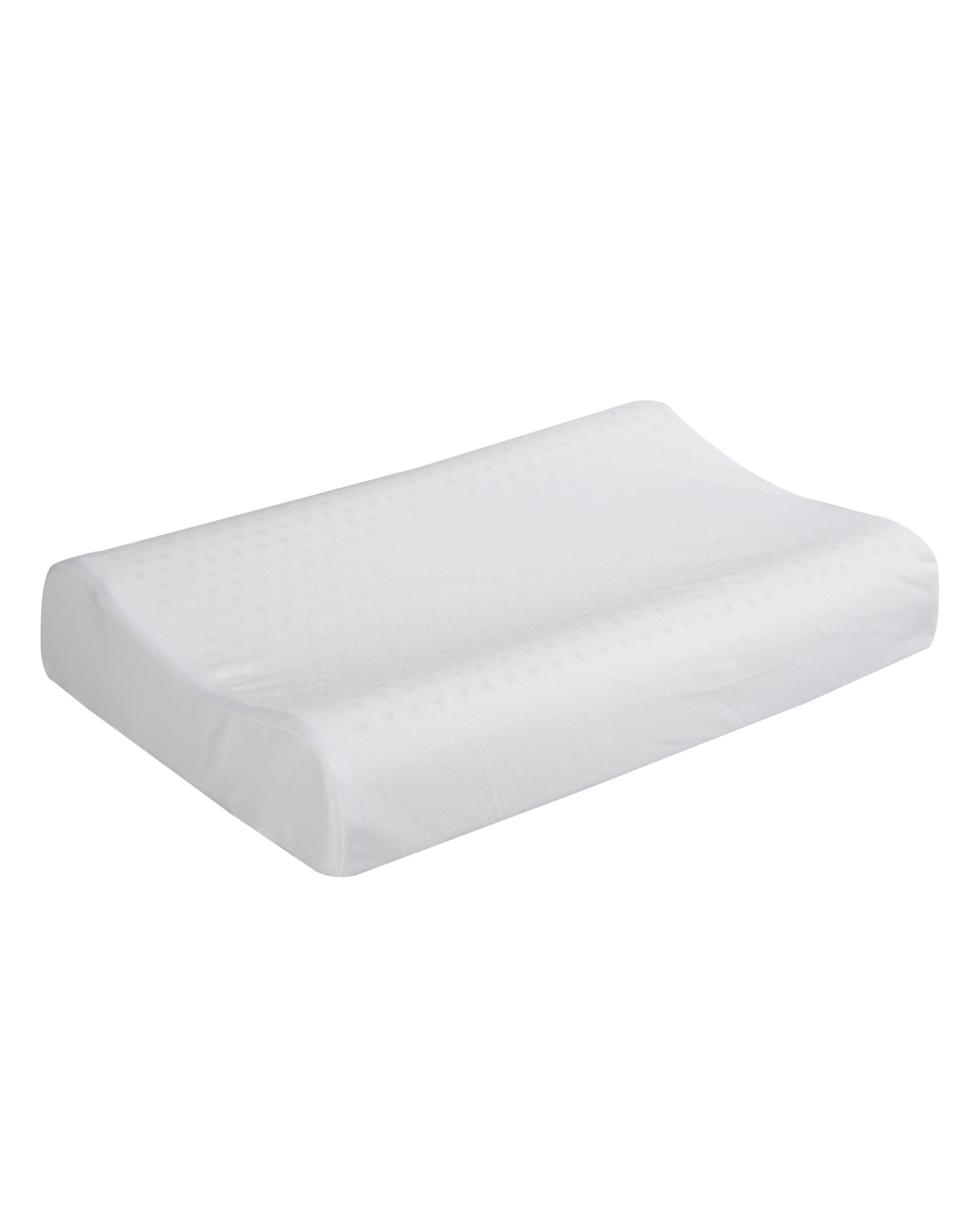 2 Dreamaker Contoured Pincore Memory Foam Pillow 60x40cm - White, 2 of 3