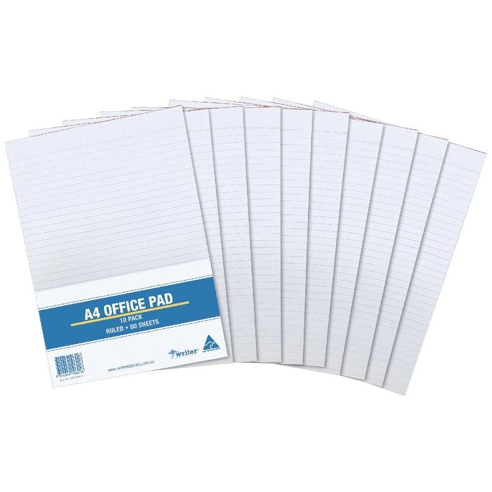 4 Writer A4 Ruled Notepad 10 Pack, 4 of 4