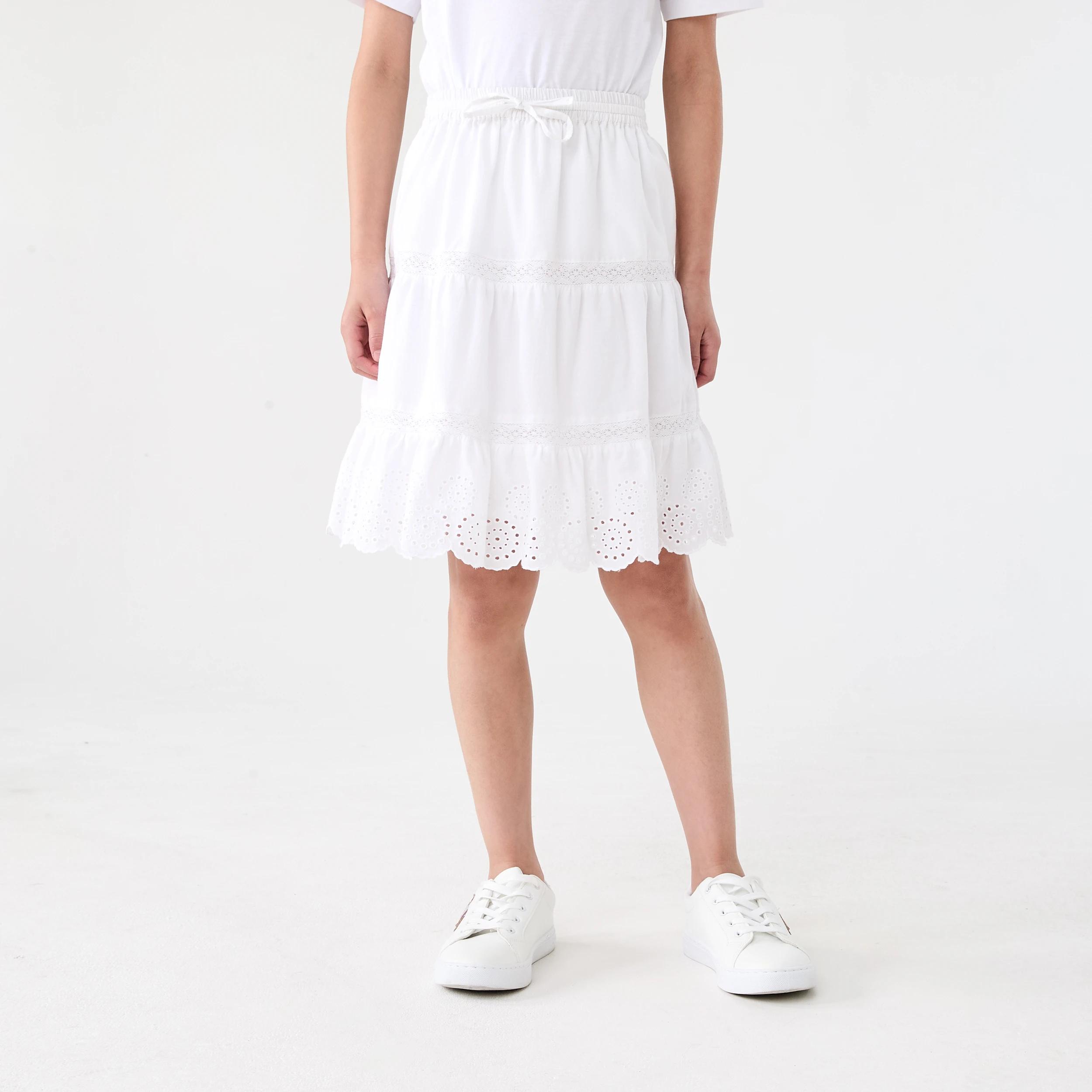 1 Woven Tiered Skirt White, 1 of 6
