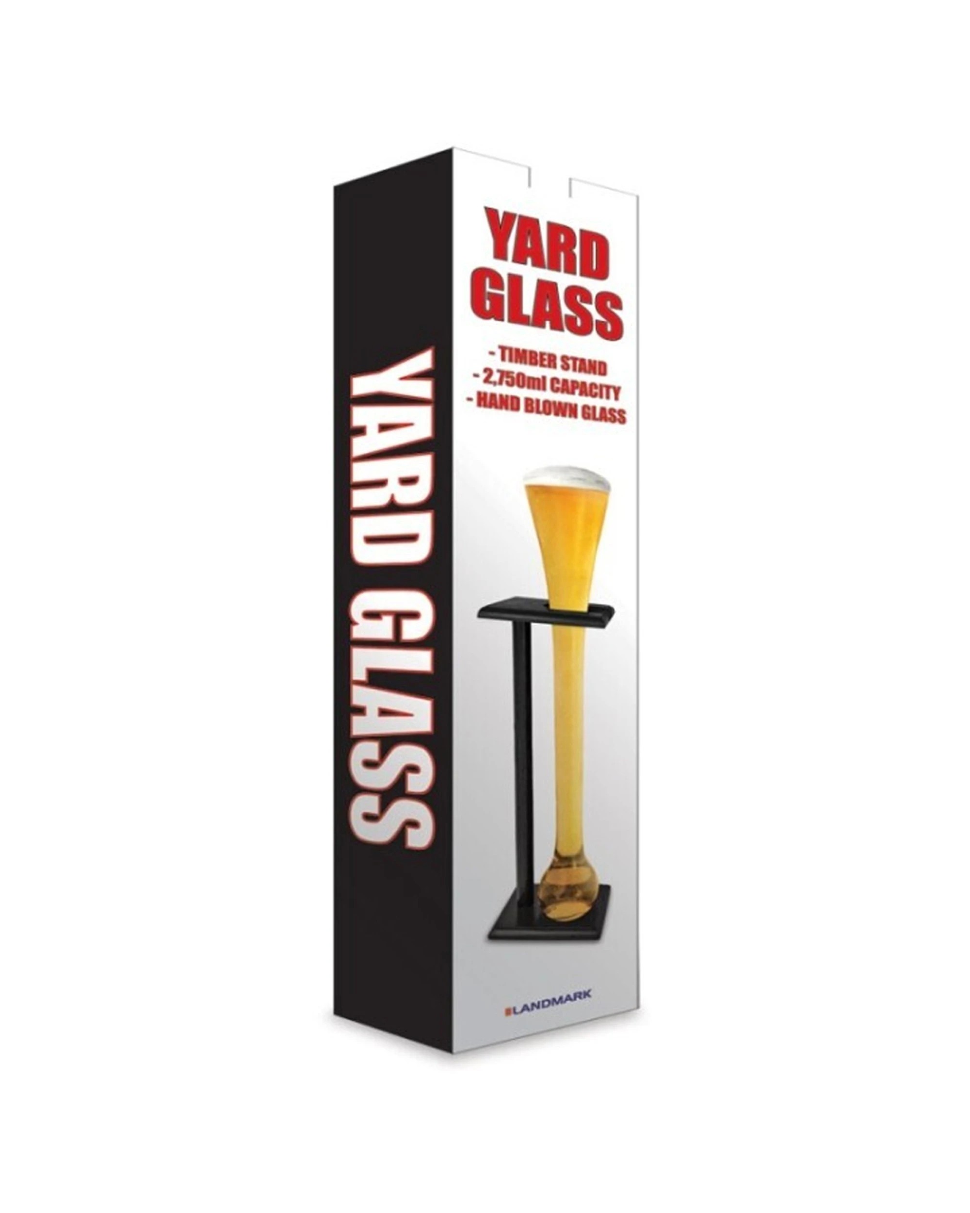 2 Yard Beer/alcohol Beverage Drinking Cone Novelty Glass/cup  W/timber Stand 2.75l
 - Clear, 2 of 3