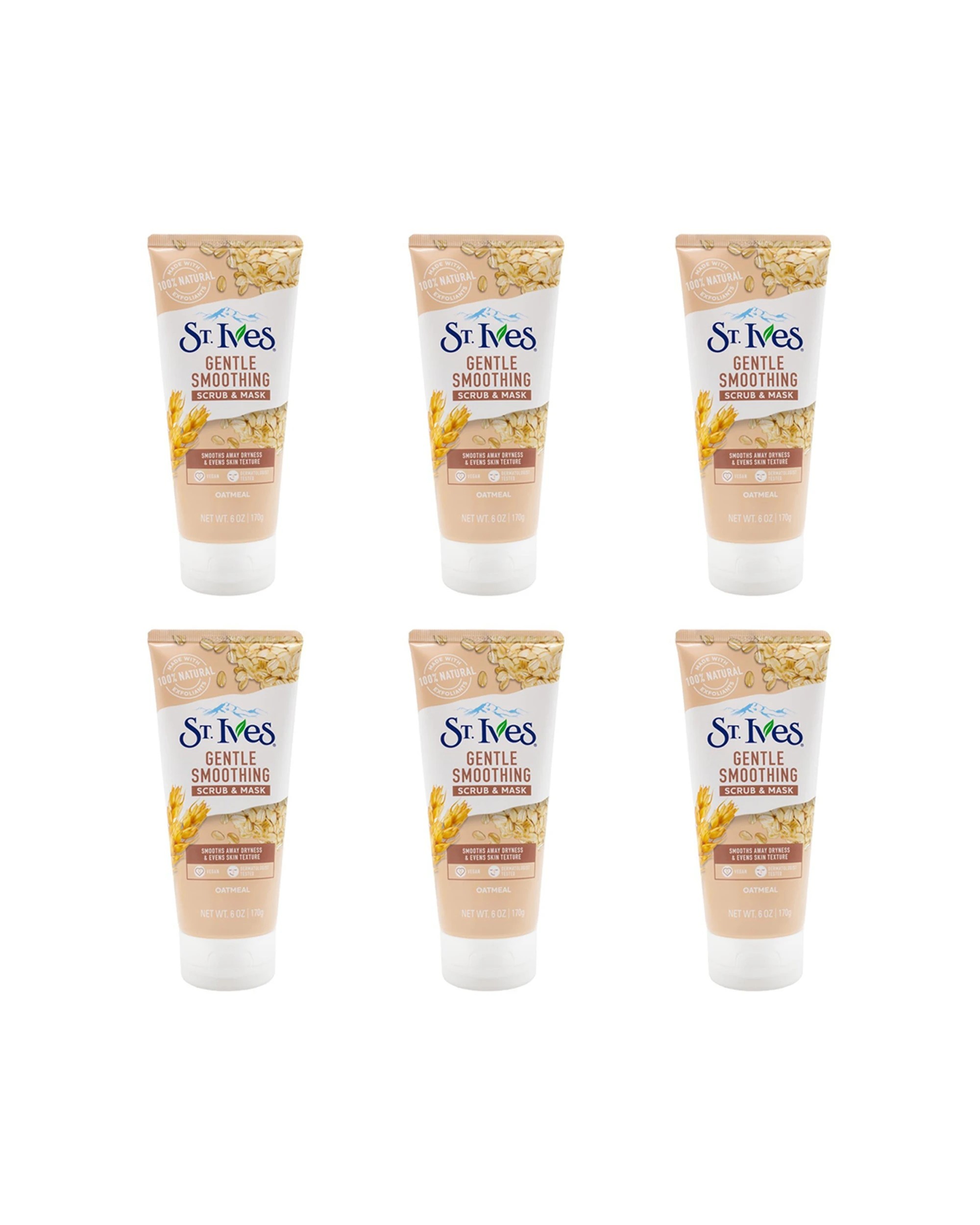 1 St Ives 6PK Gentle Smoothing Scrub and Mask Moisturizing Oatmeal 170g - Multi, 1 of 3