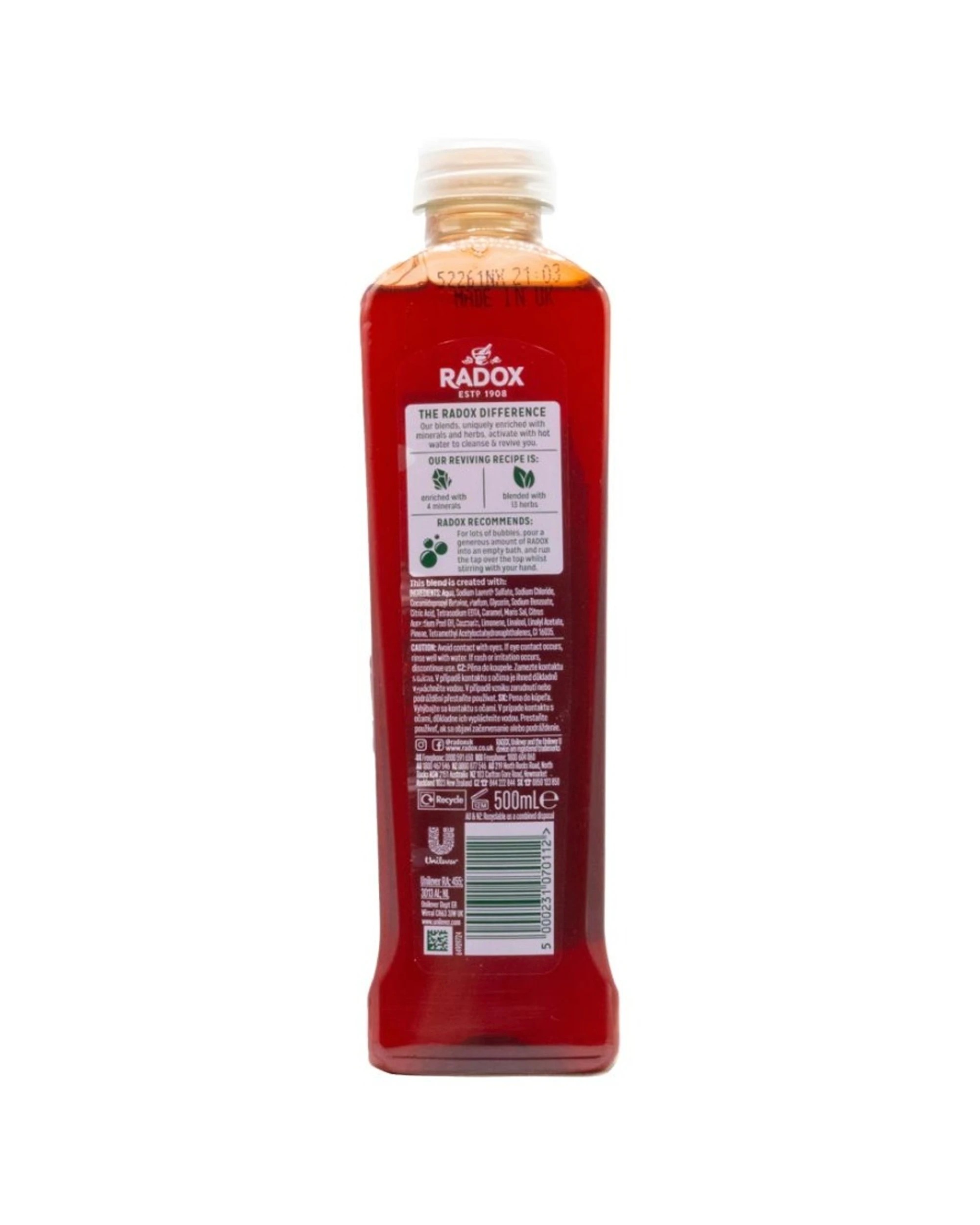 3 Radox 6pk Muscle Therapy Bath Soak Black Pepper And Ginseng Scent 500ml - Red, 3 of 4