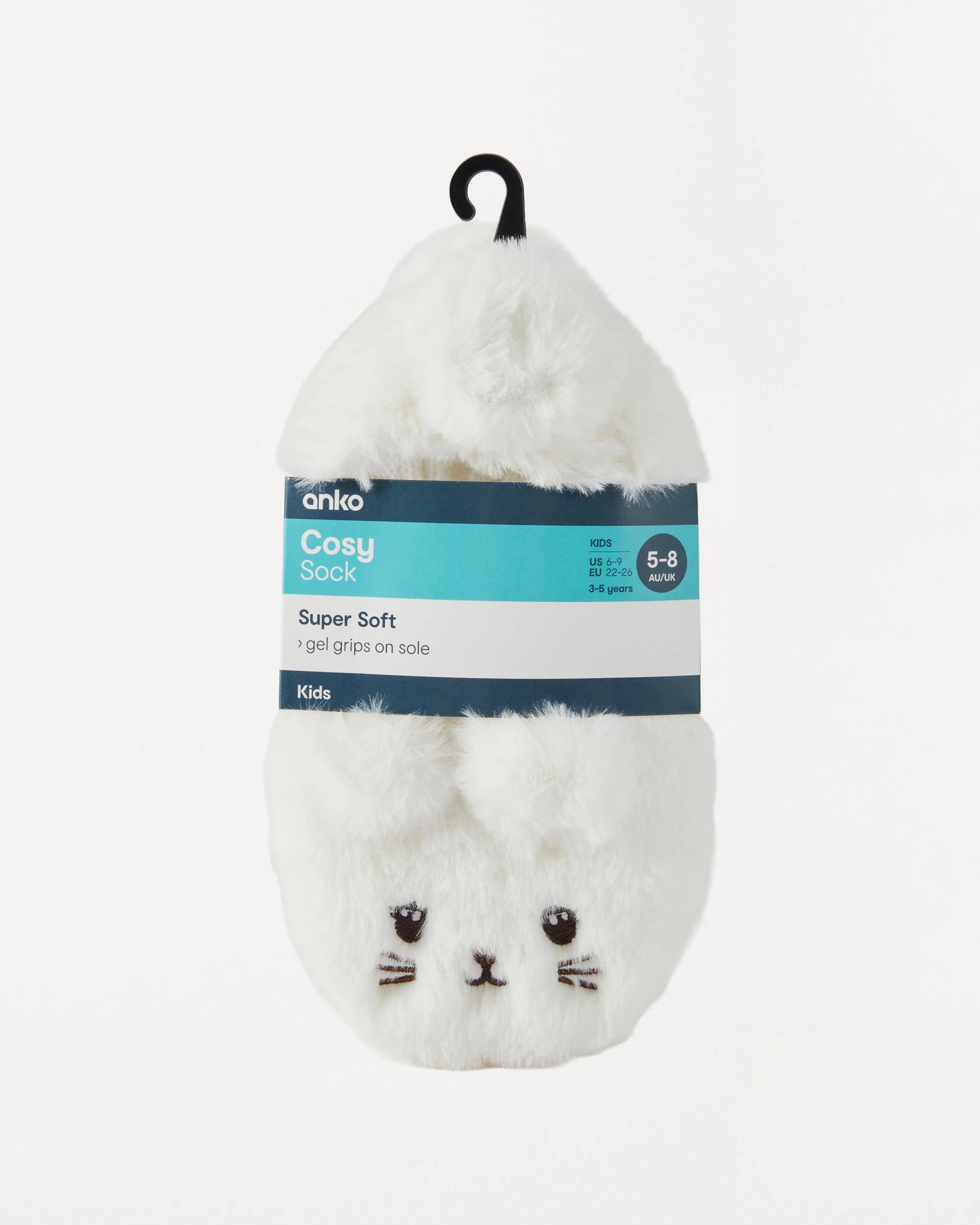 4 Cosy Socks Wht Bunny, 4 of 4