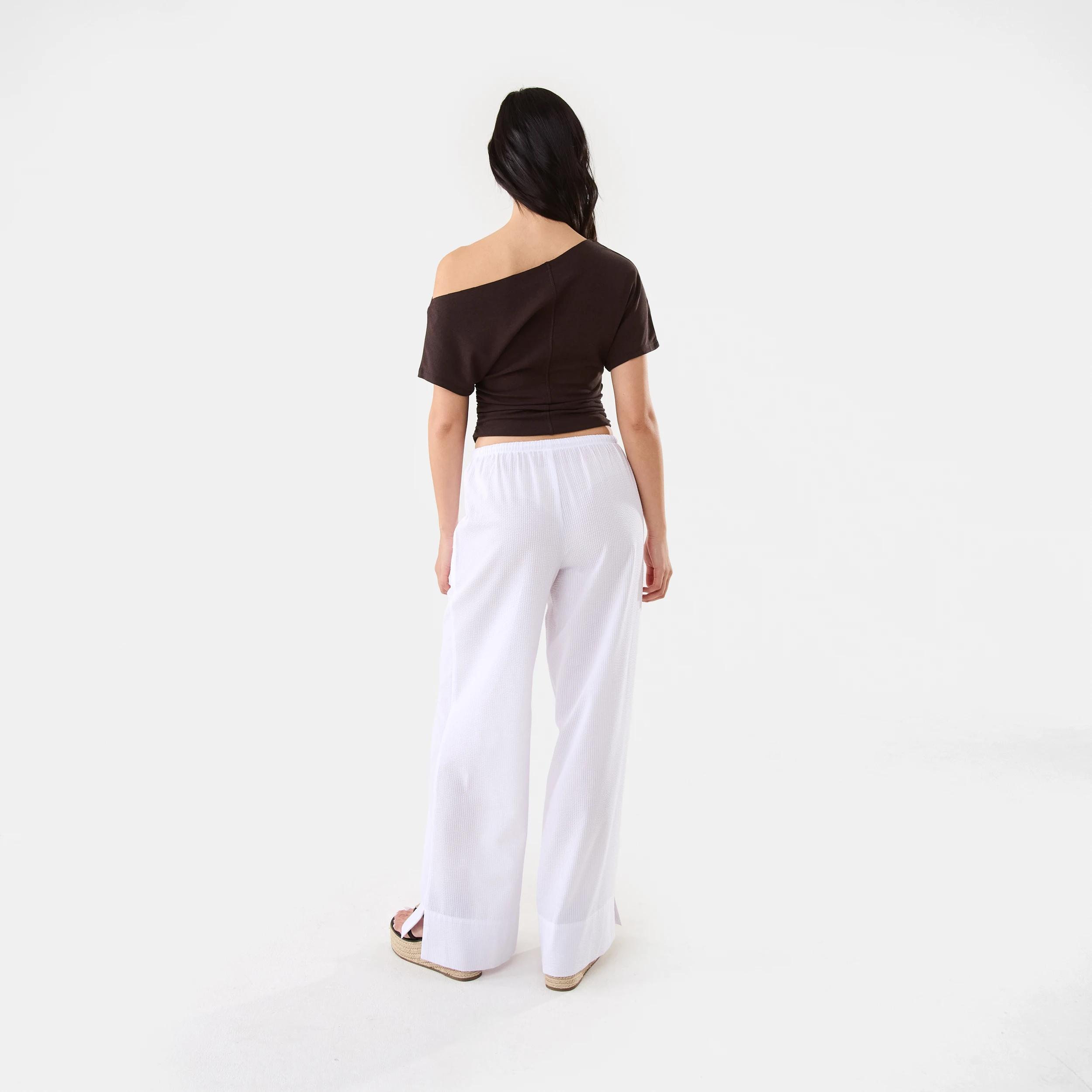 6 Off Shoulder Jersey T-shirt Choc Plum, 6 of 9