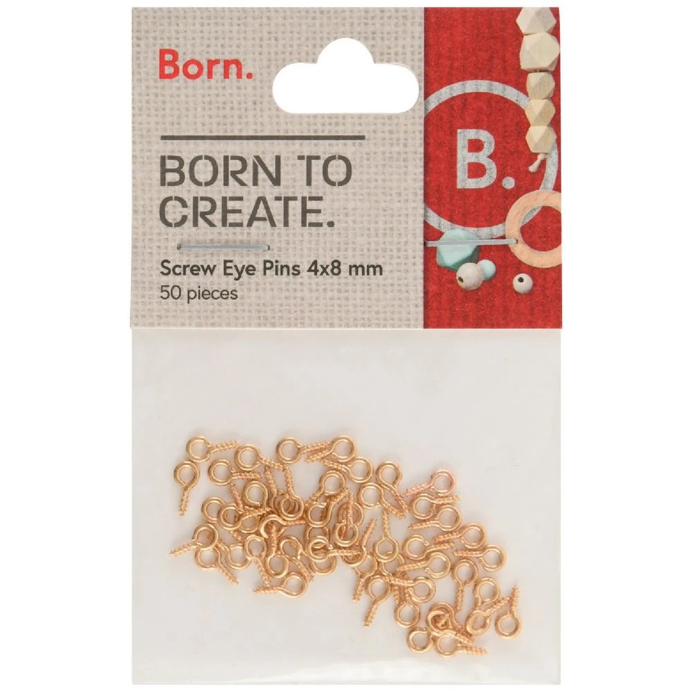 1 Born Screw-In Eye Loop Gold 50 Piece, 1 of 2