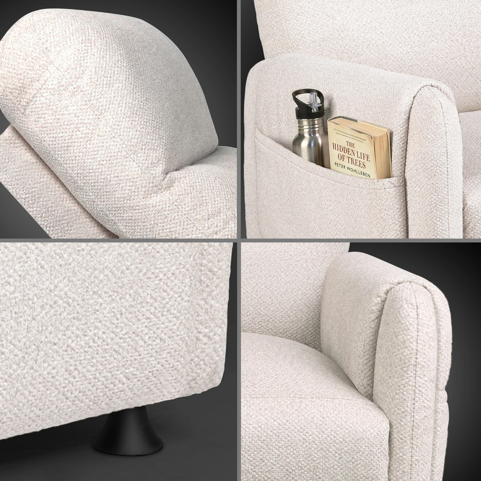8 Alfordson Recliner Chair Electric Auto Recline Armchair Lounge Sofa Fabric - Beige, 8 of 9