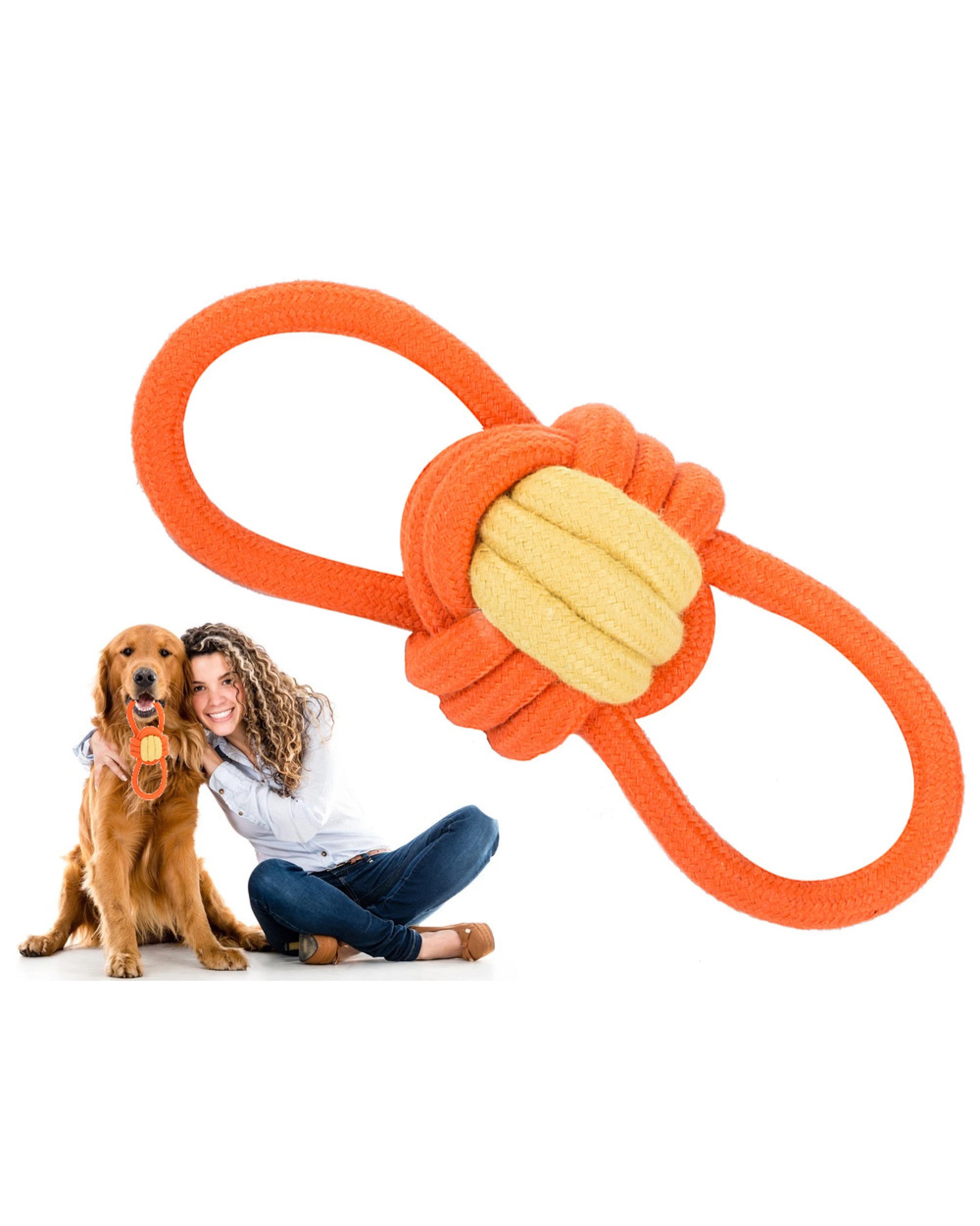 3 BR Pets Heavy Duty Rope Dog Toy for Tug of War and Chewing, 3 of 9