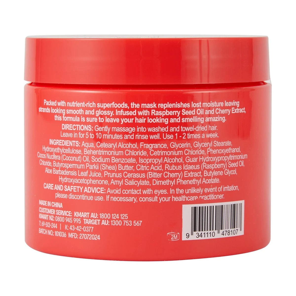 6 OXX Haircare Cherry Bomb Hydrating Hair Mask 300ml - Cherry and Raspberry Scented, 6 of 6