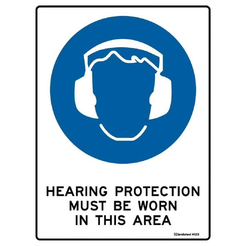 1 Hearing Protection Sign 22.5 x 30cm, 1 of 1