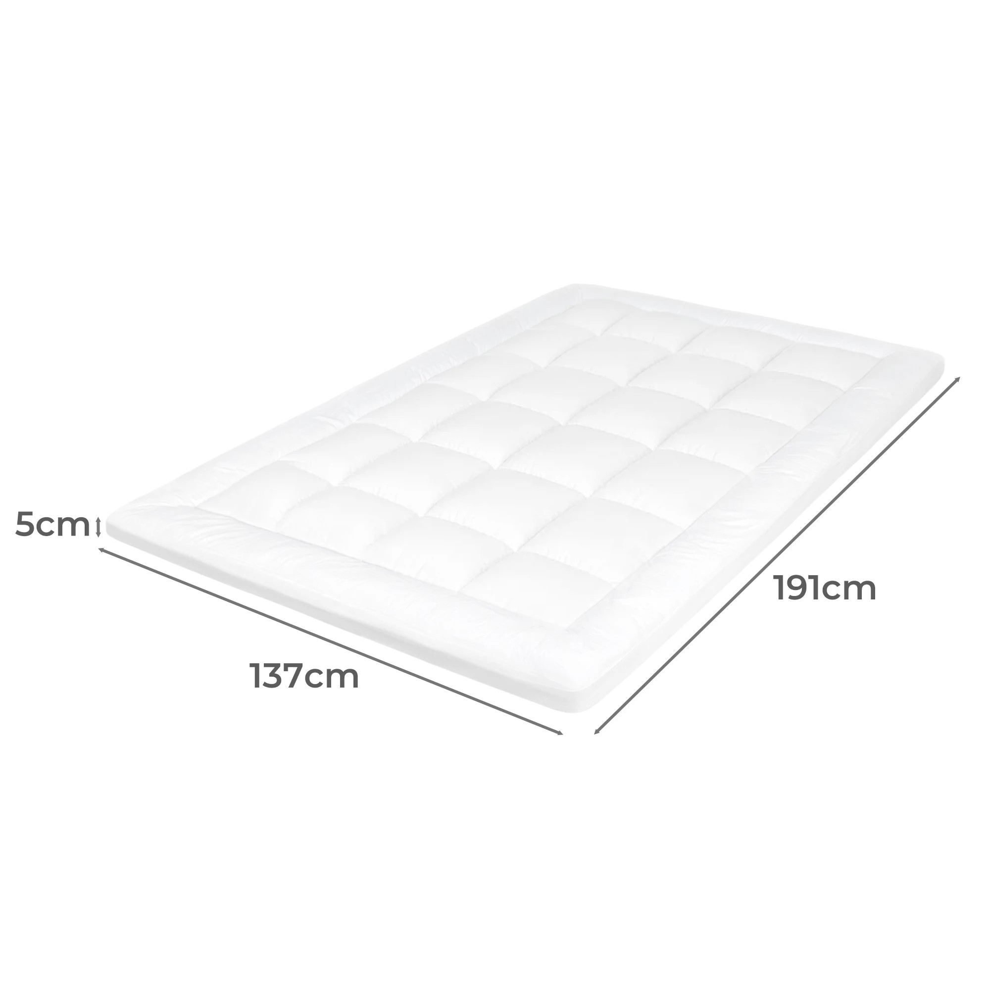 3 Dreamz Bedding Mattress Topper Pillowtop Cover Protector Machine Washable Double, 3 of 9