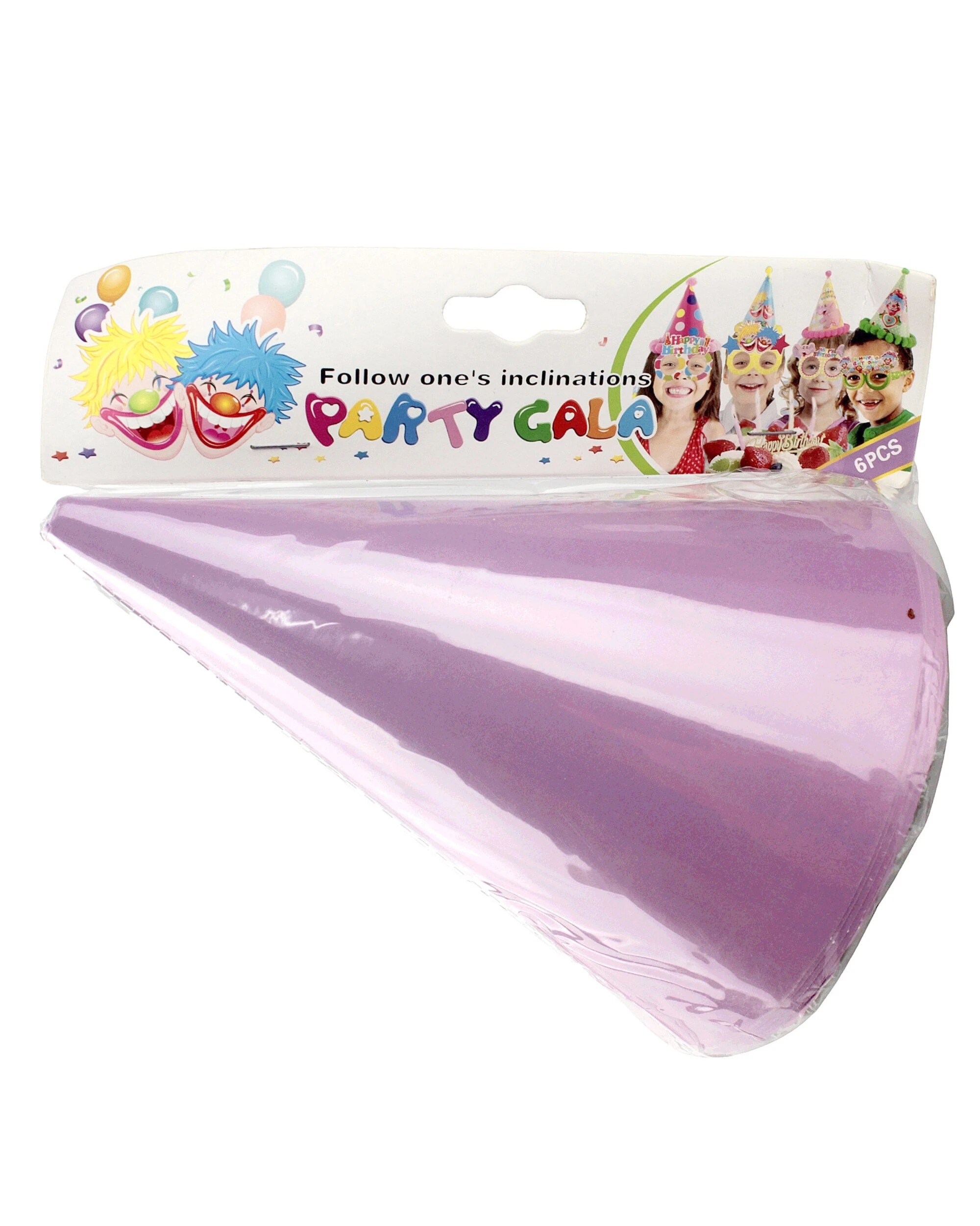 2 Party Maker Lavender Coloured Party Hats Pack of 6 - Purple, 2 of 3