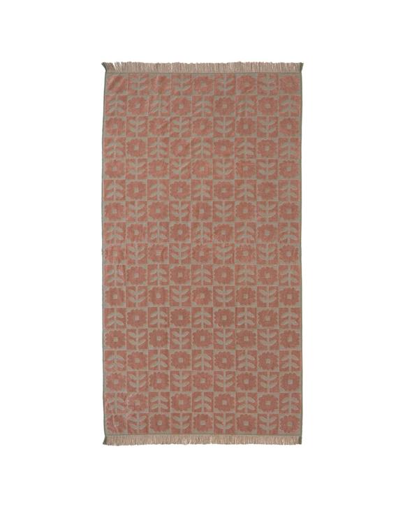 BAMBURY HiLo Cotton Beach Towel Dandy Soft Absorbent Natural Fring - Brown