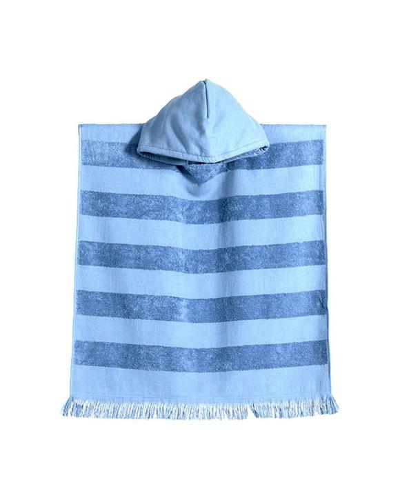 Canningvale Capresi Kids Childrens Hooded Beach Towel 100 Percent Cotton 3Y Plus - Blue